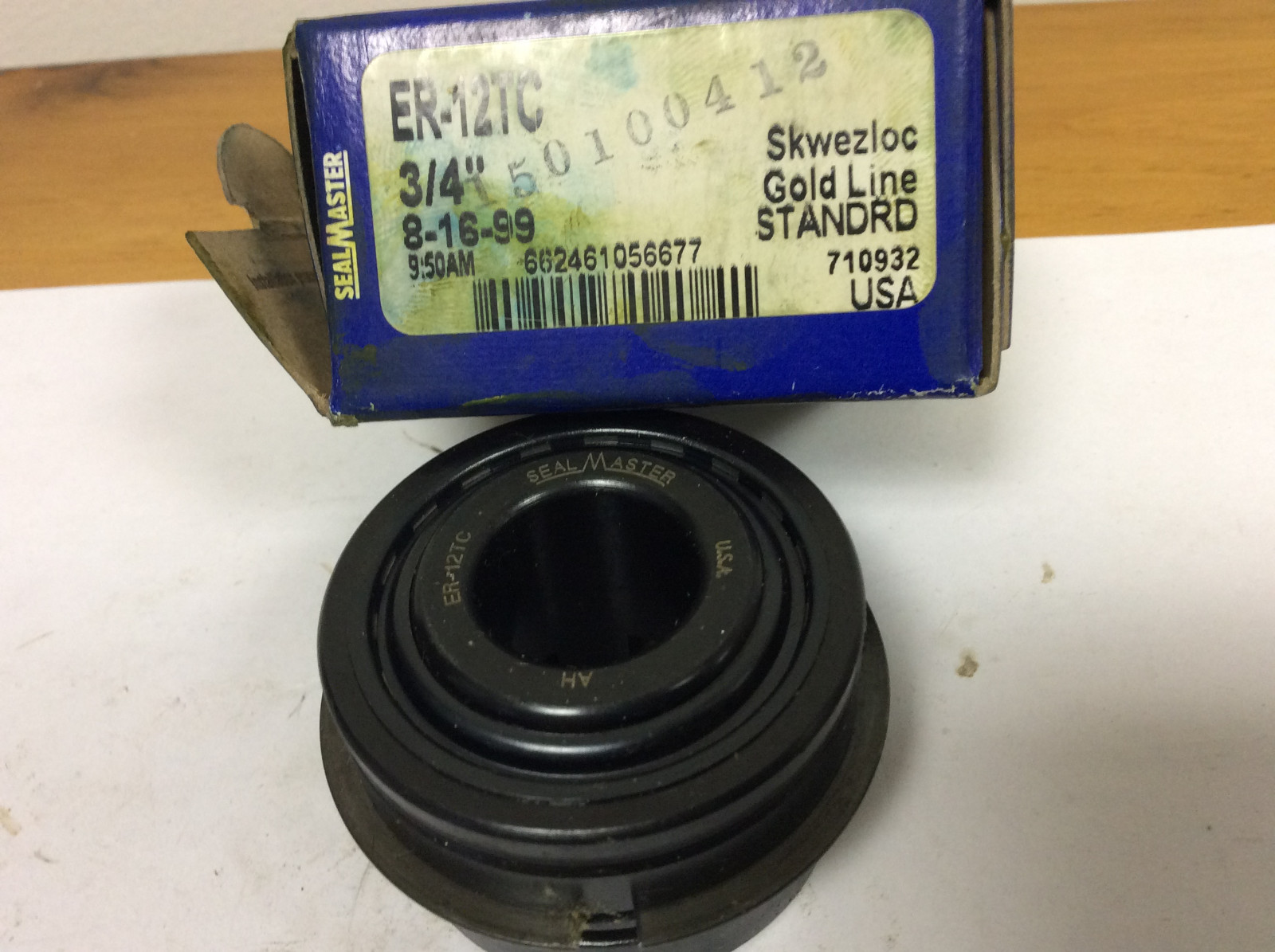 New Sealmaster ER-12TC Ball Insert Bearing, .750″ Bore, SKWEZLOC Collar