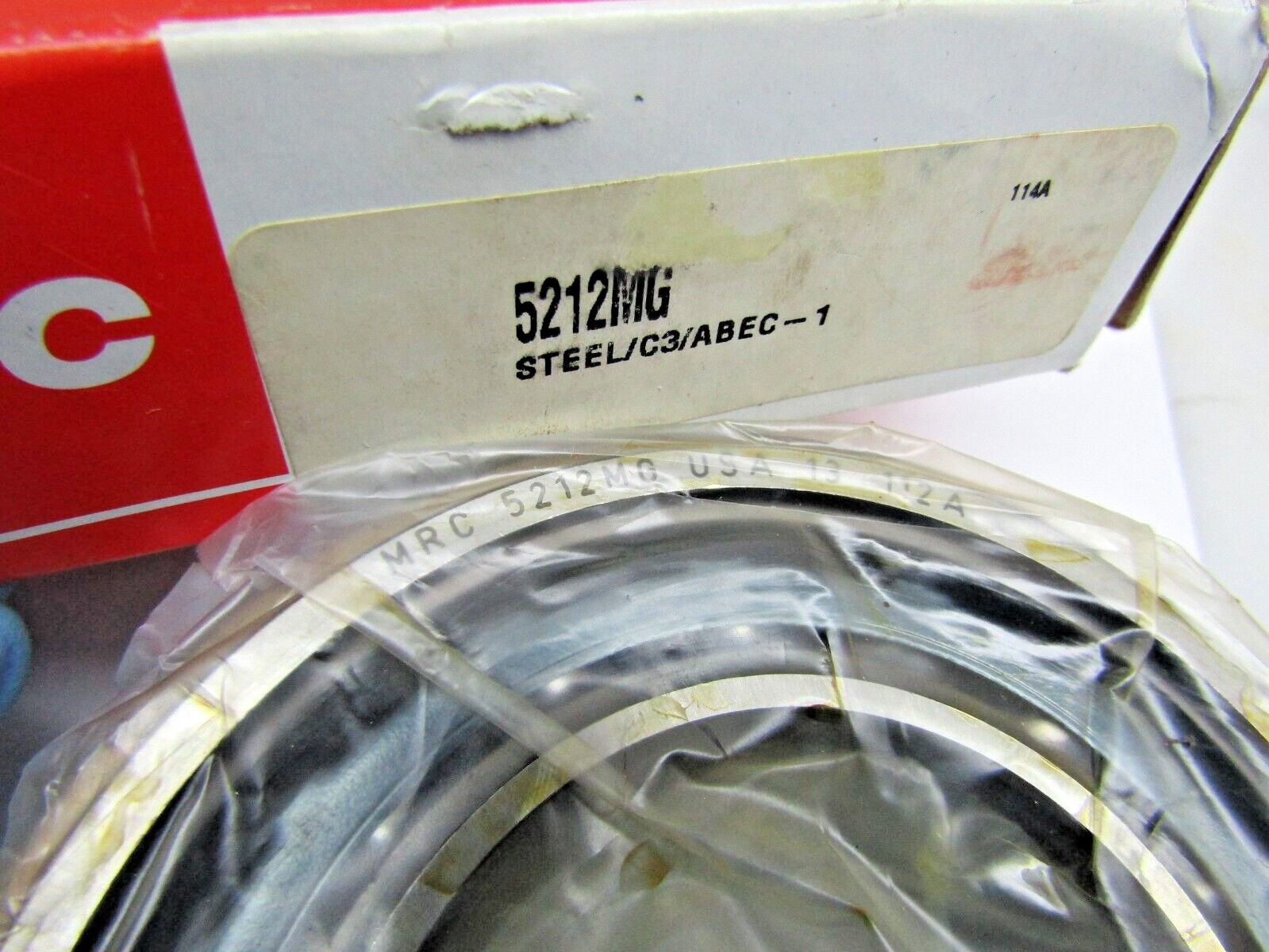 MRC SKF 5212MG 60mm X 110mm X 1-7/16″ Angular Contact Bearing with Snap Ring