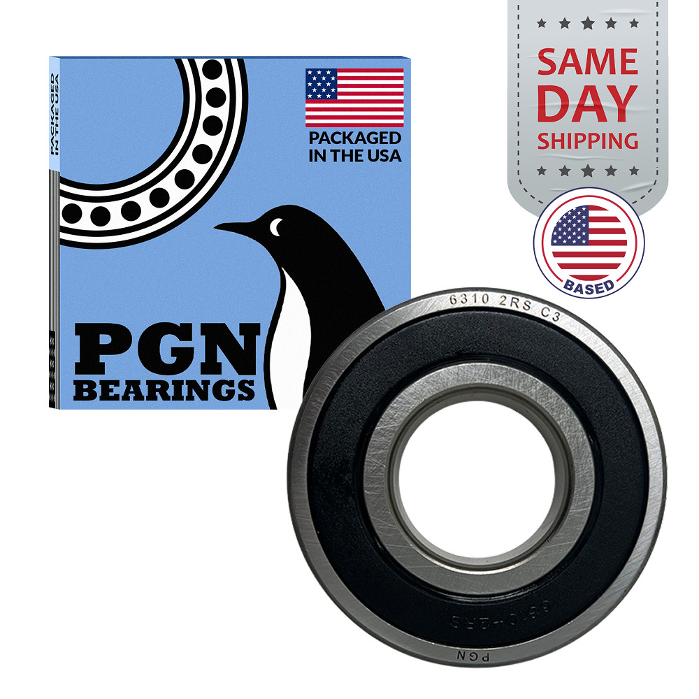 PGN 6310-2RS Ball Bearing, Double Rubber Sealed, Pack of 50