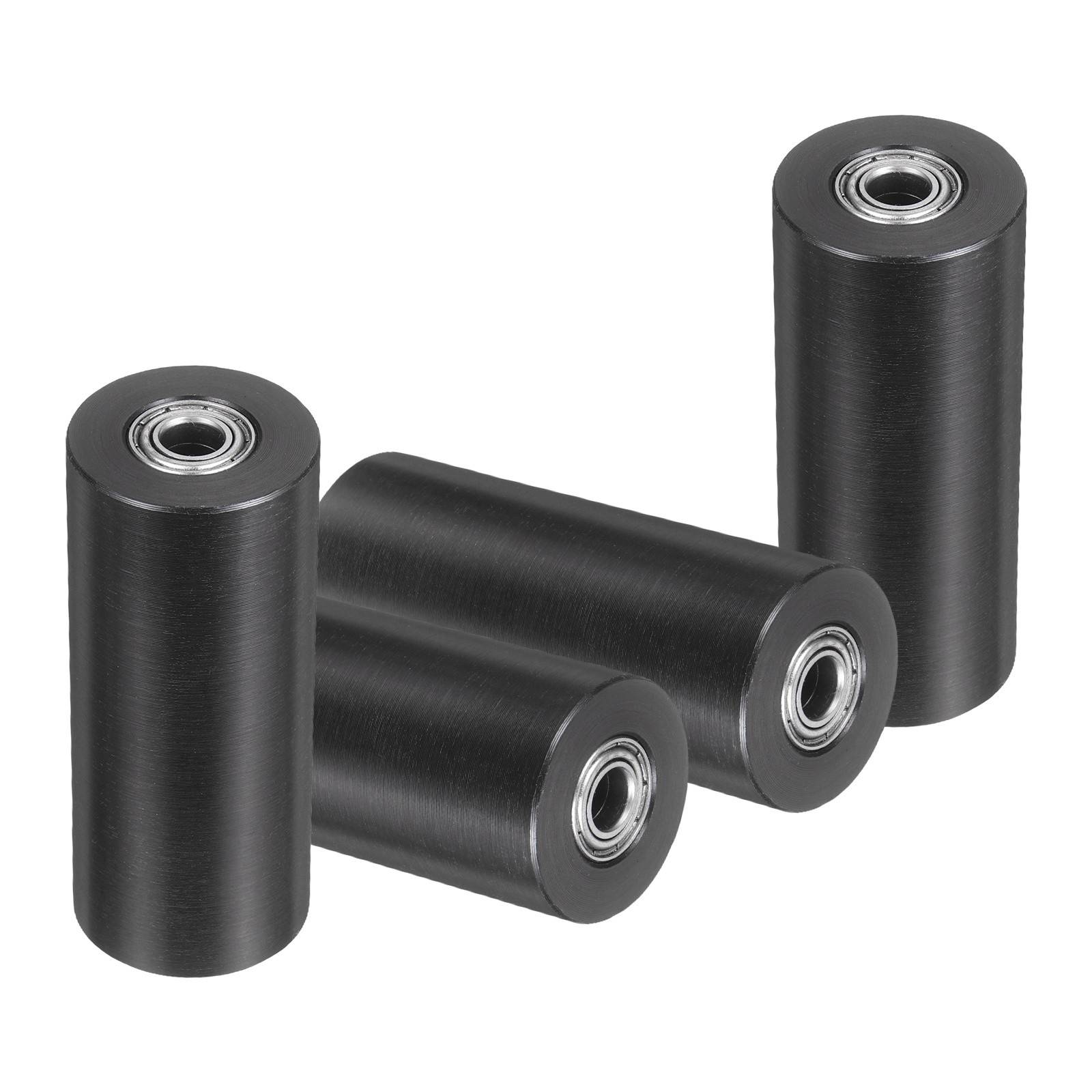 4Pcs Plastic Roller Wheel with Bearing, 15/64″x1″x2-3/8″ Bearing Pulley