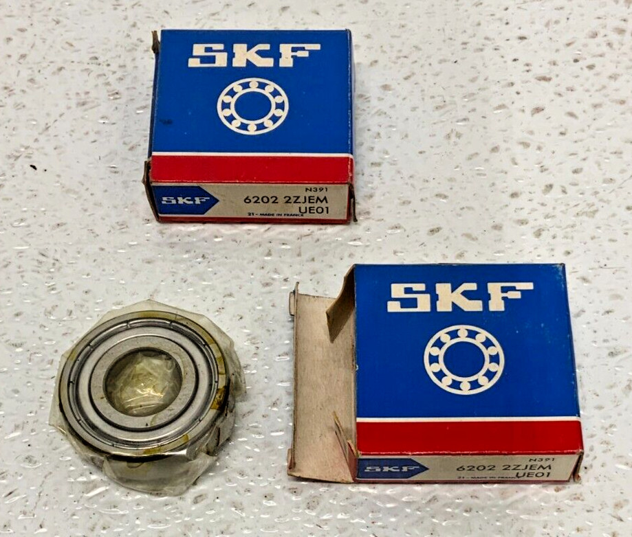 Lot of 8 NEW SKF Ball Bearings (2) 2202, (2) 6202, (2) 6004, (1) 7305, (1) 7306