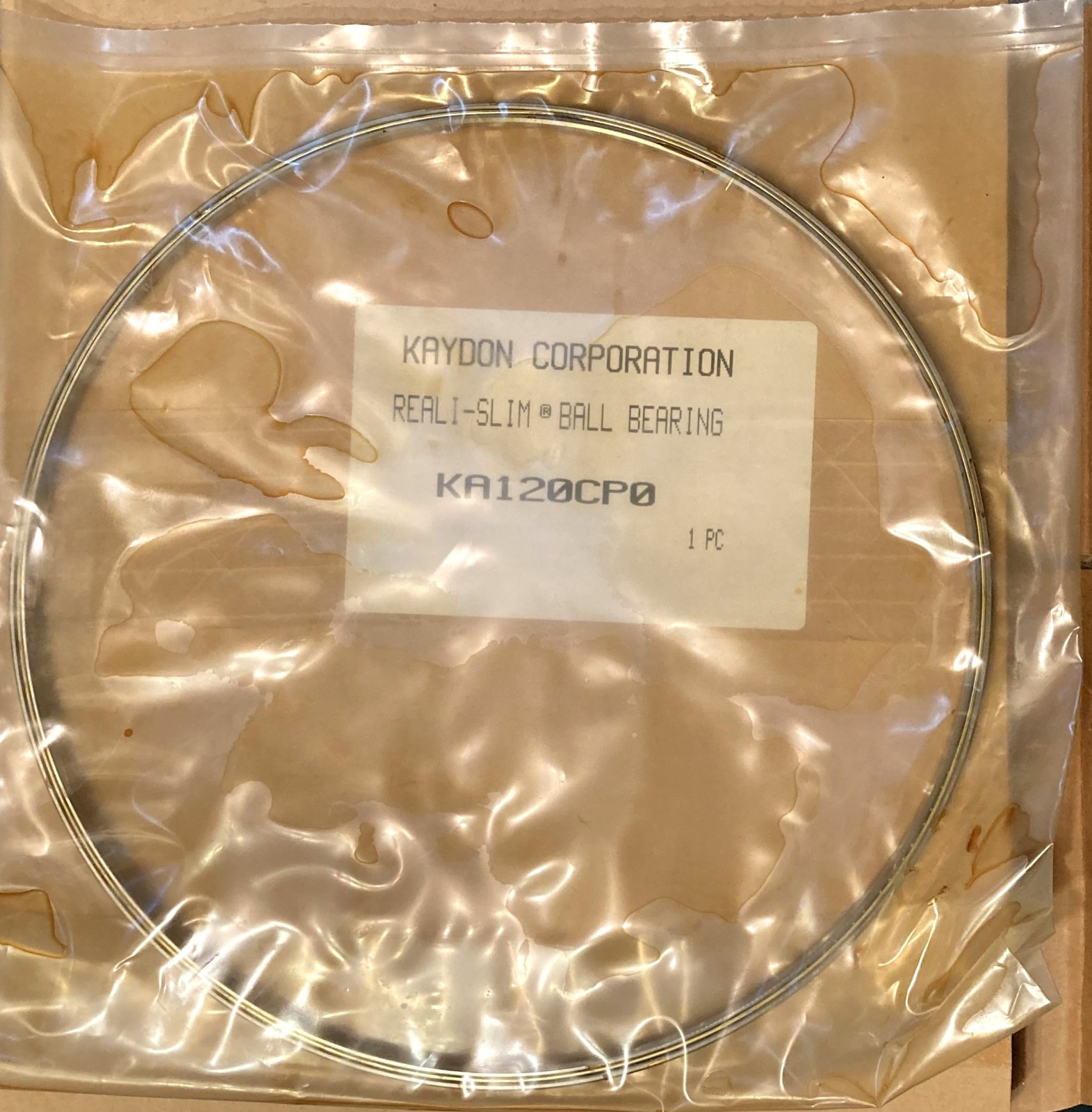 Kaydon KA120CPO Thin Section Ball Bearing (NOS) 12″ID, 12.5″OD .25″ Wide