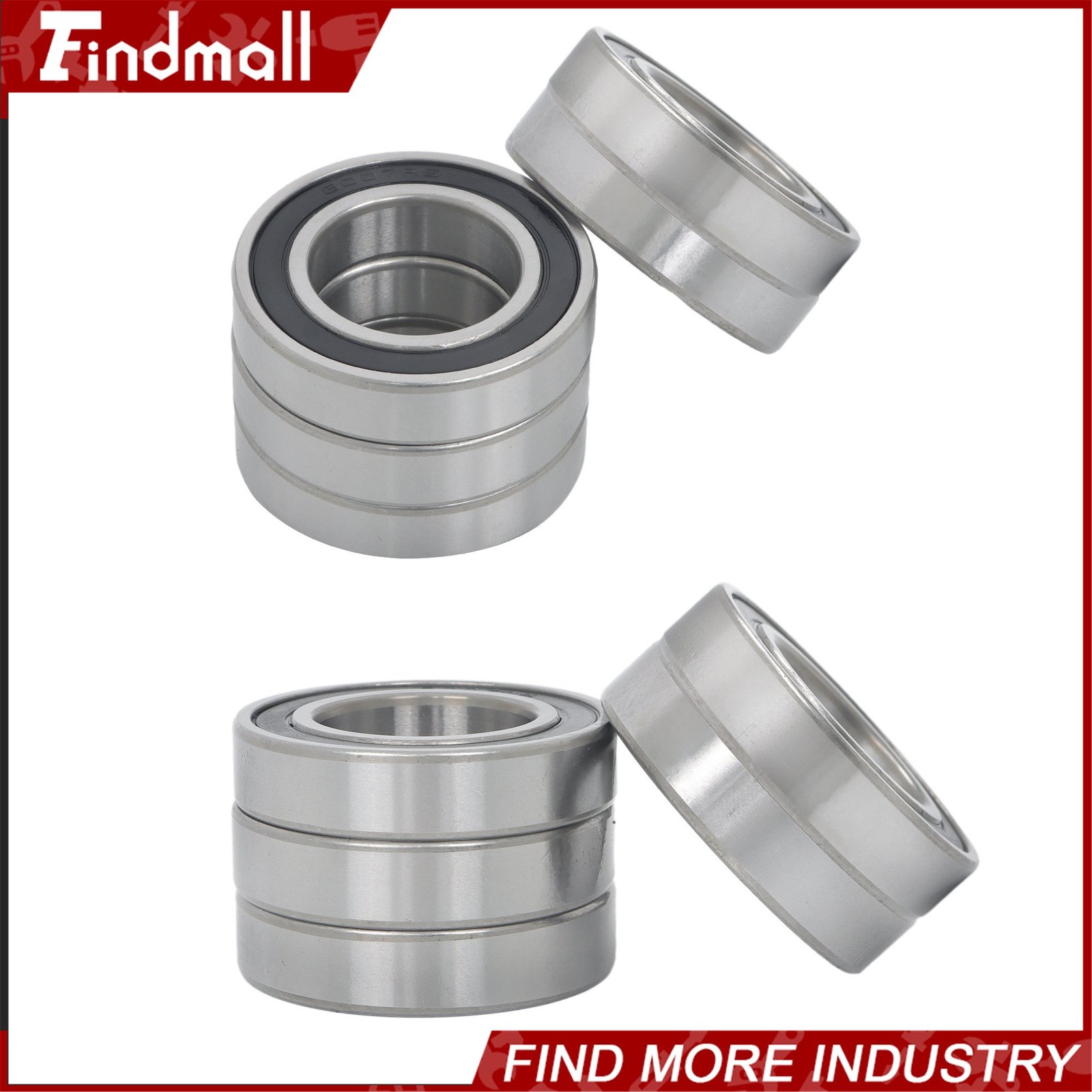 Findmall 6007-2RS Deep Groove Bearings 10Pack 35x62x14mm Rubber Sealed Set