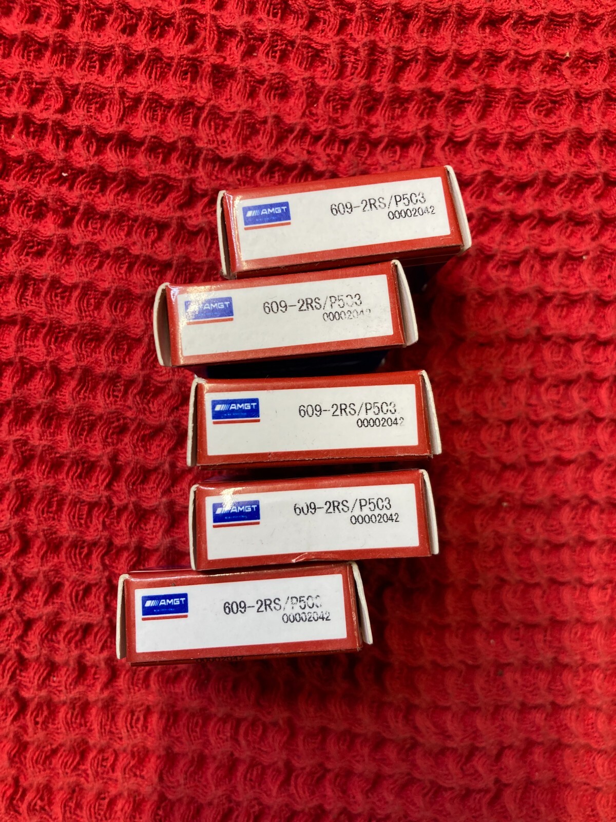 amgt 609-2rs/p5c3 bearing lot of 5