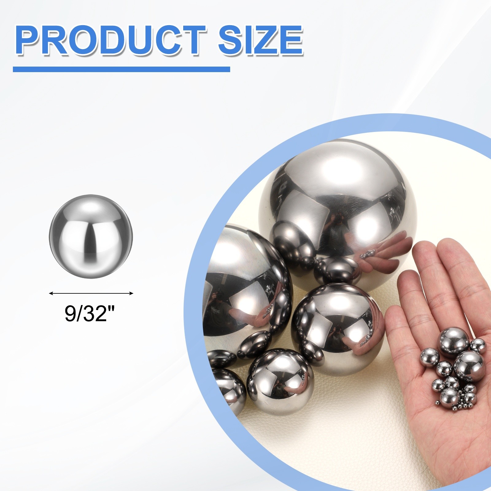100pcs Precision Balls 9/32″ Diameter G100 Solid Chrome Steel Bearing Balls