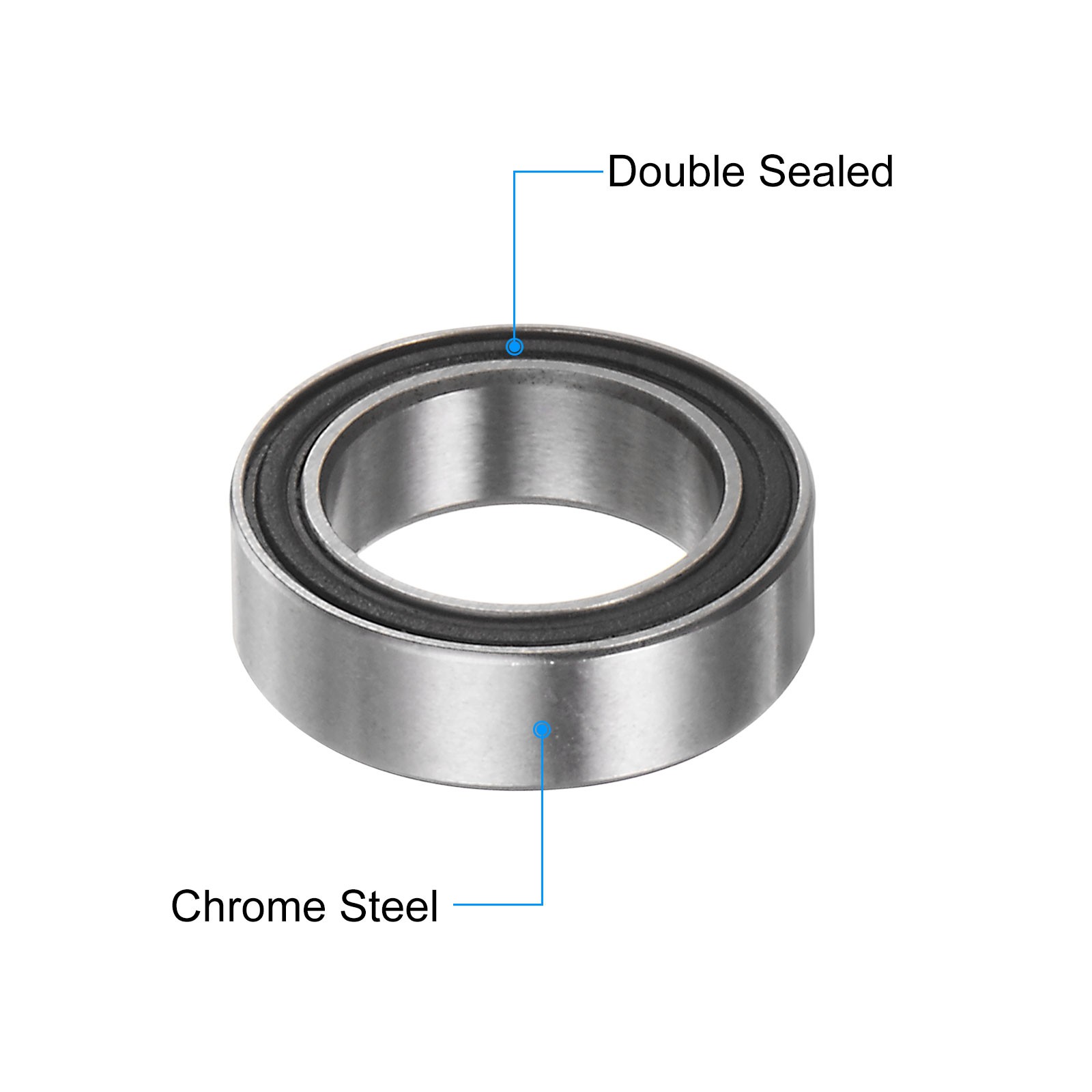 15pcs MR128-2RS Bearings 8x12x3.5mm Chrome Steel Bearing Double Sealed ABEC3