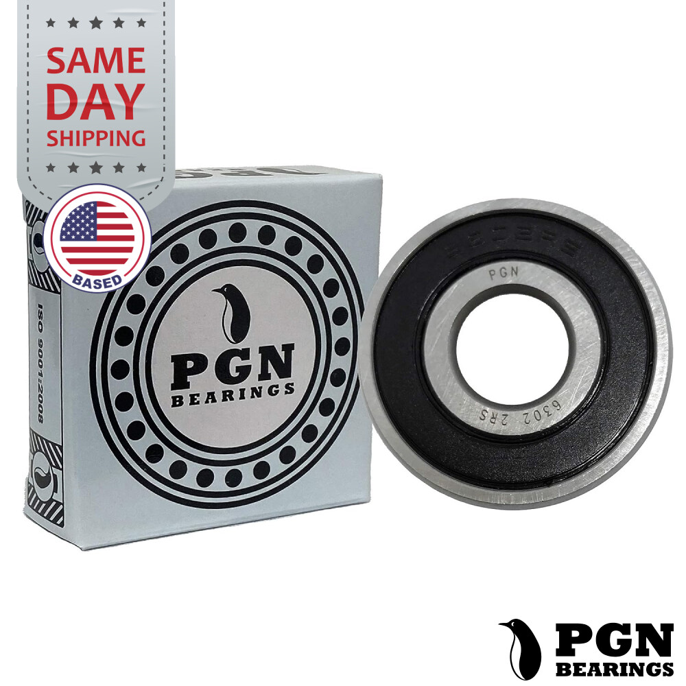 6302-2RS Premium Rubber Seal Ball Bearing C3 EMQ, 15x42x13, 6302 2RS 6302rs