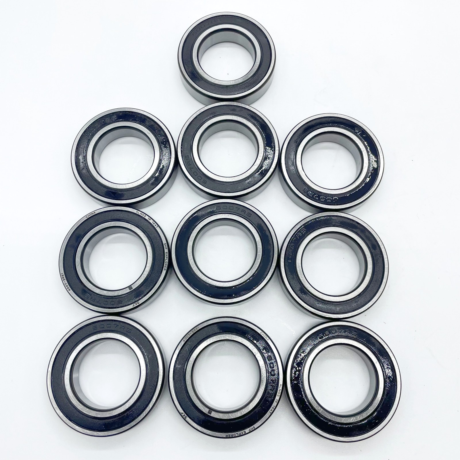 10pcs 6007 2RS1 Rubber Sealed Deep Groove Ball Bearing 35x62x14mm 6007RS