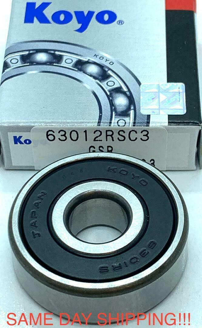 KOYO 6301 2RS C3 DEEP GROOVE BALL BEARING, RUBBER SEALED 12x37x12 mm