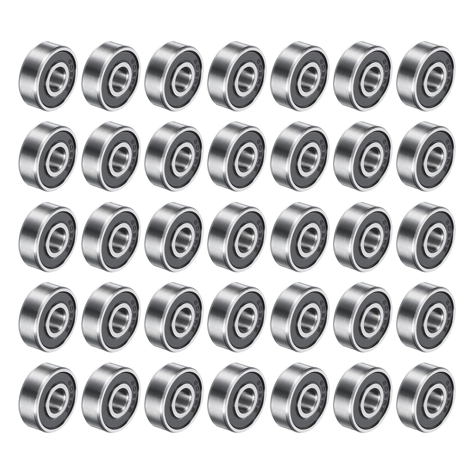 50pcs 6x17x6mm Shielded Ball Bearings for 606-2RS, P0 (ABEC 1)
