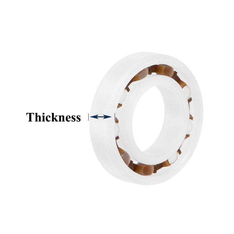 POM Plastic Bearing Glass Ball Bearings No Seal/Single Side Seal ID 10/5/12/15mm