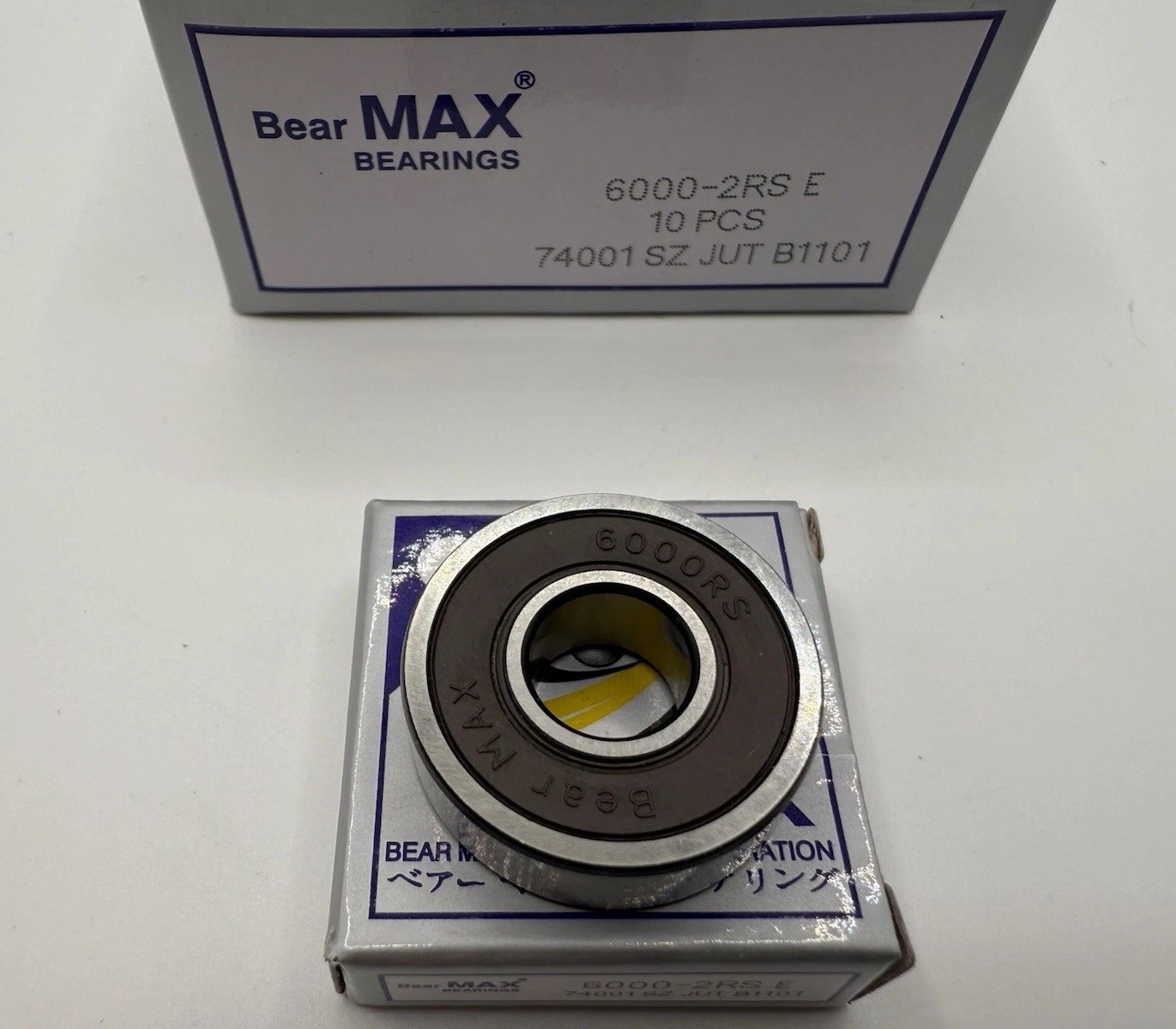10 pcs BearMAX 6000-2RS C3 EMQ 10x26x8mm Rubber Seal DG Ball Bearings 60002RS