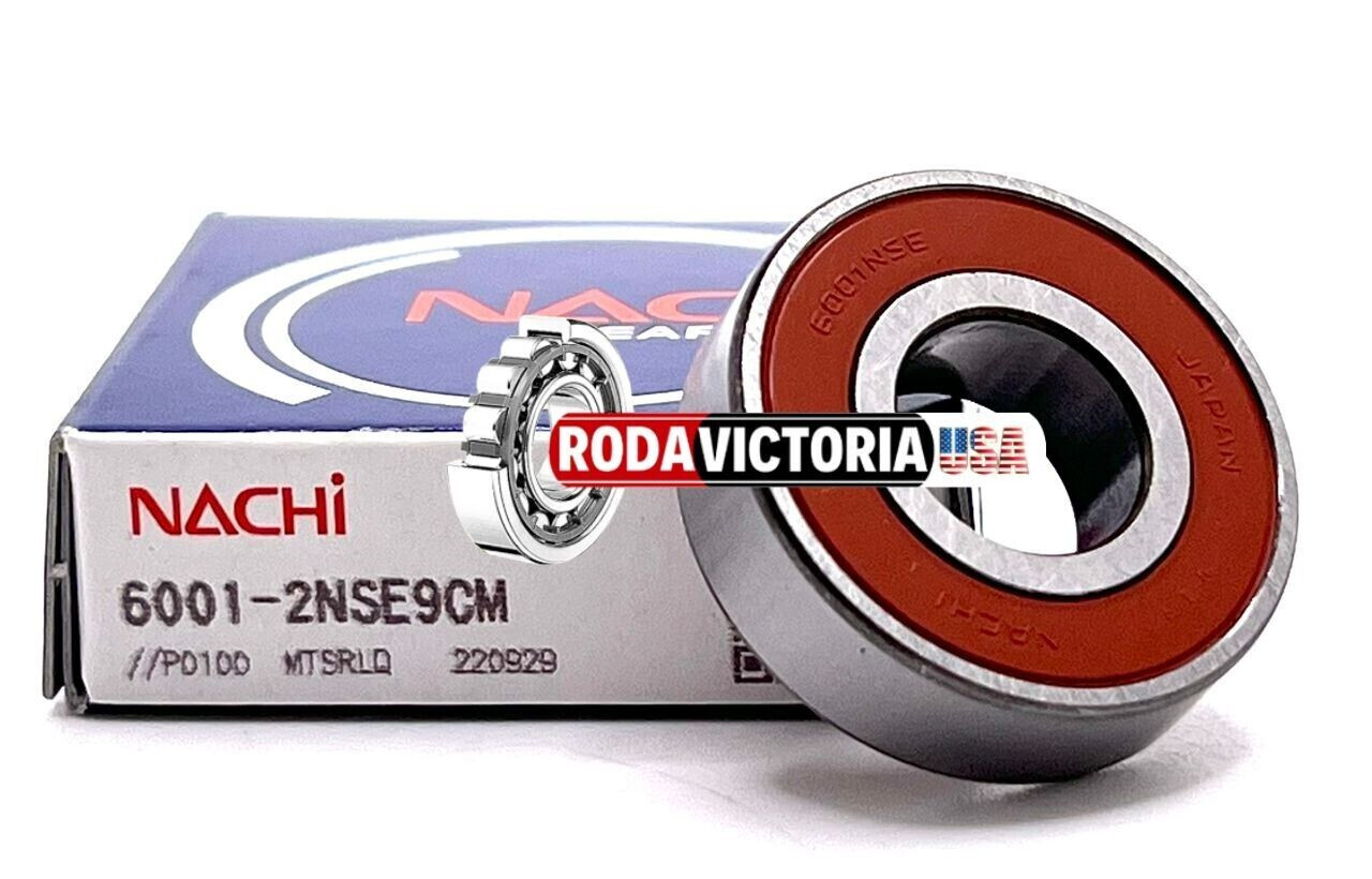 NACHI 6001 2NSE9 CM DEEP GROOVE BALL BEARING, RUBBER SEALED 12x28x8mm 6001-2RS