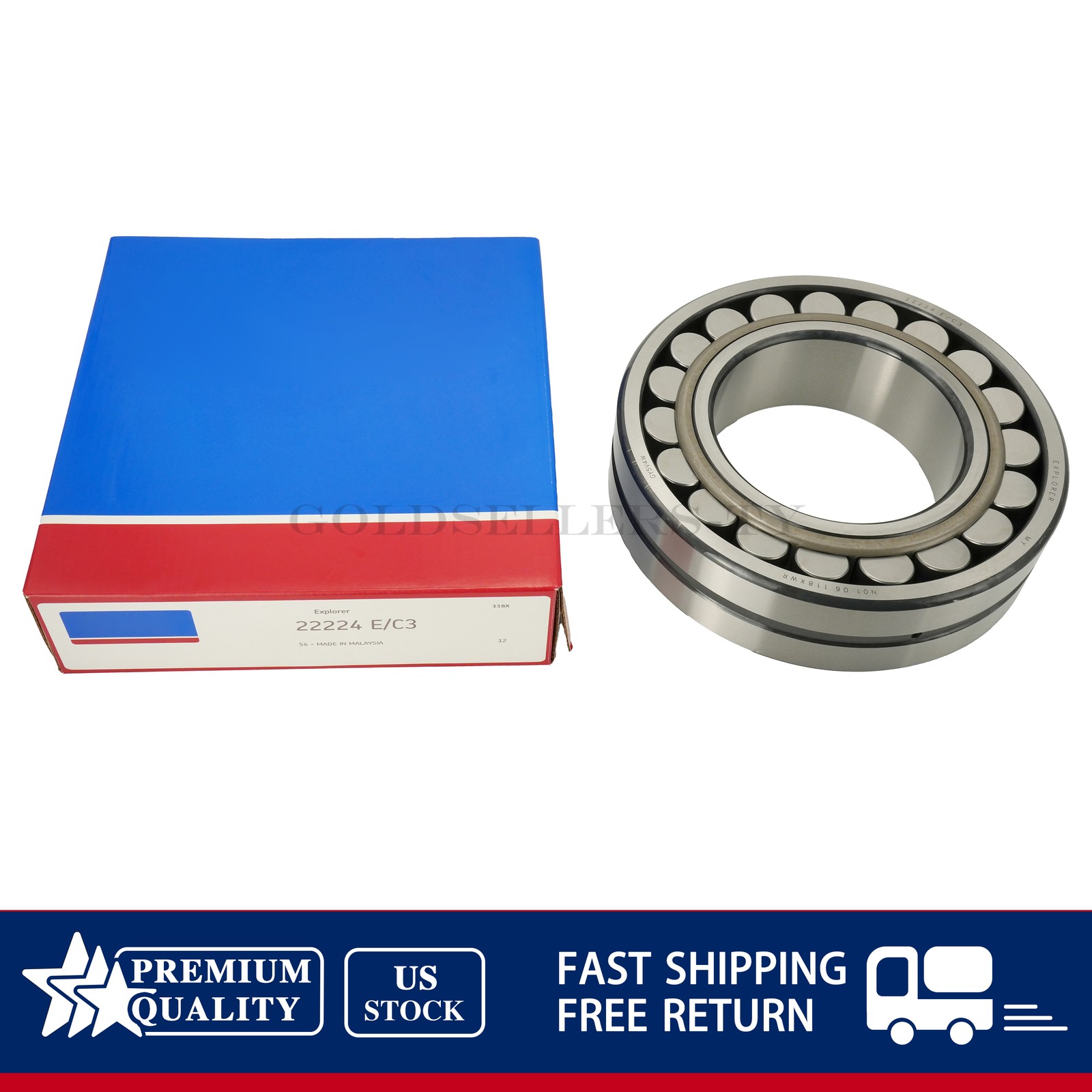 NEW For SKF Spherical Roller Bearing 22224 E/C3 120×215×58 mm