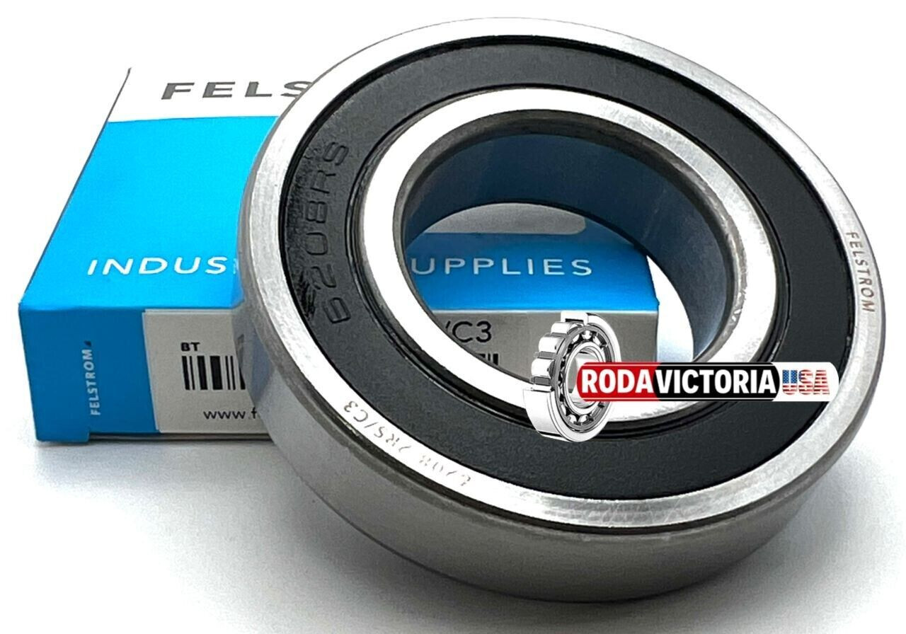 FELSTROM 6208 2RS C3 Deep Groove Ball Bearings 40x80X18mm.