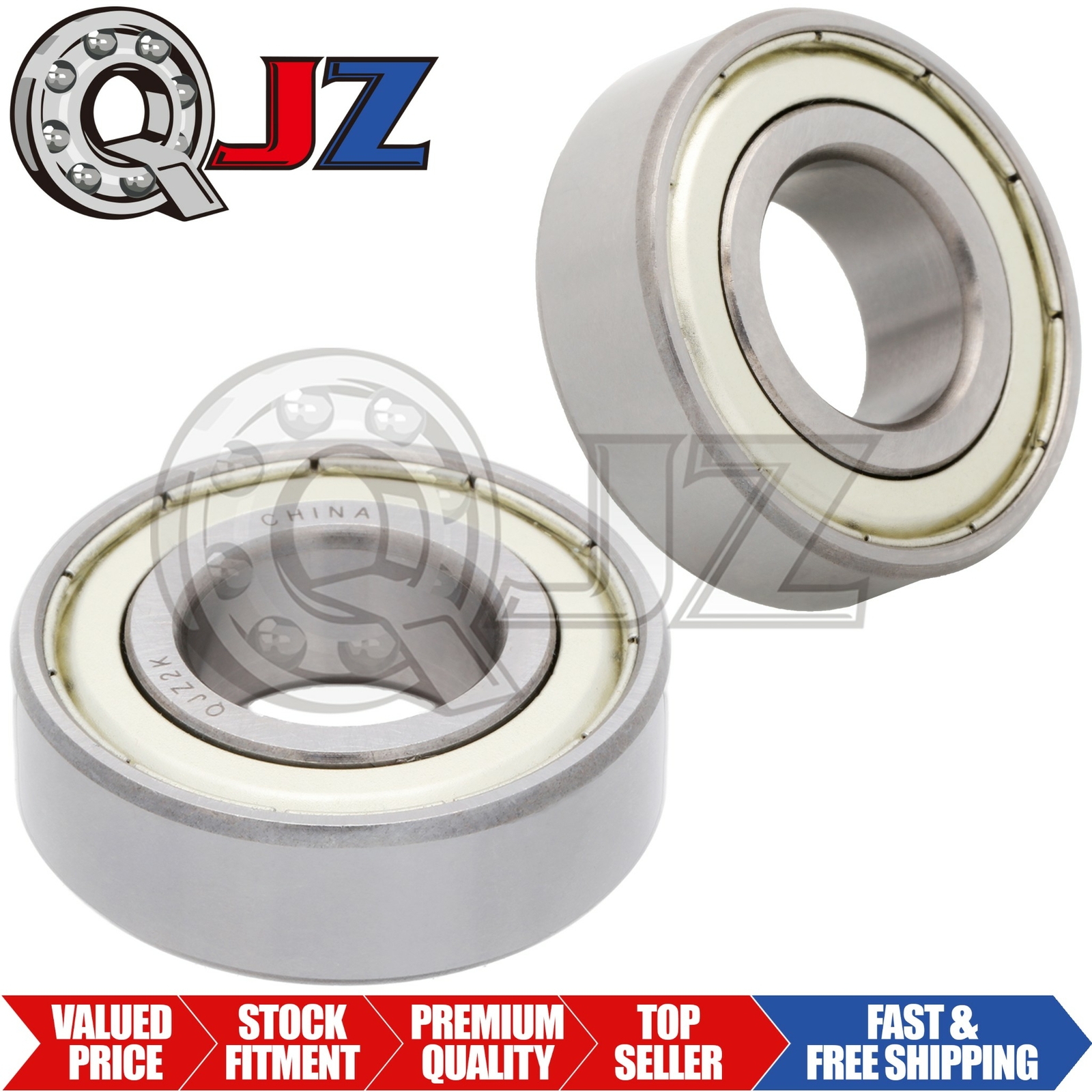 [Qty.2] 608-ZZ ABEC3 Metric Miniature Ball Bearing [8mm ID x 22mm OD x 7mm W]