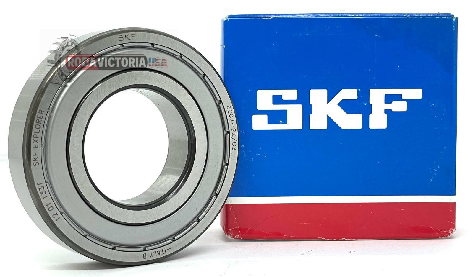 SKF 6207 ZZ DEEP GROOVE BALL BEARING, METAL SHIELDED 2Z 35x72x17 mm