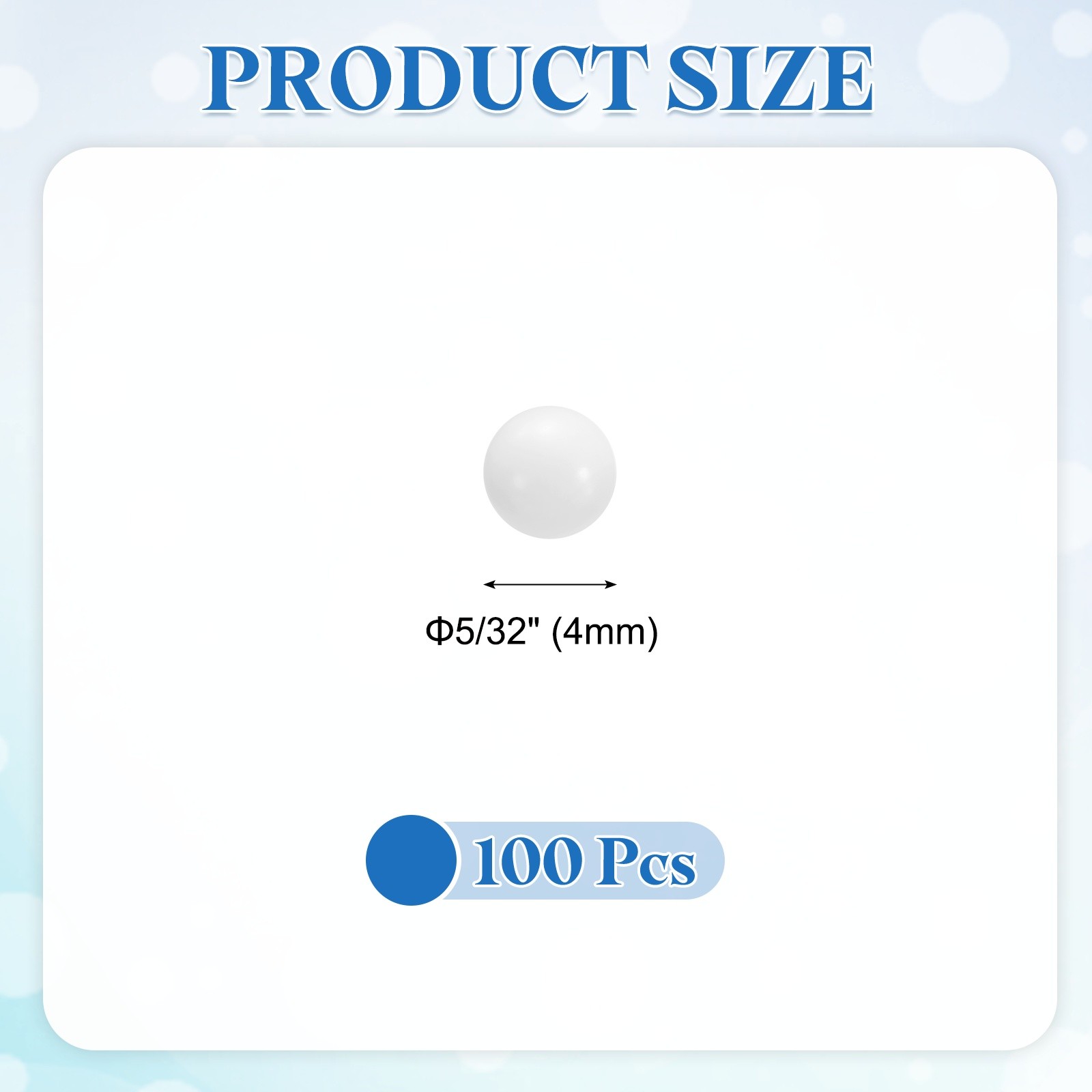 100pcs POM Bearing Balls 4mm Solid Plastic Bearing Ball