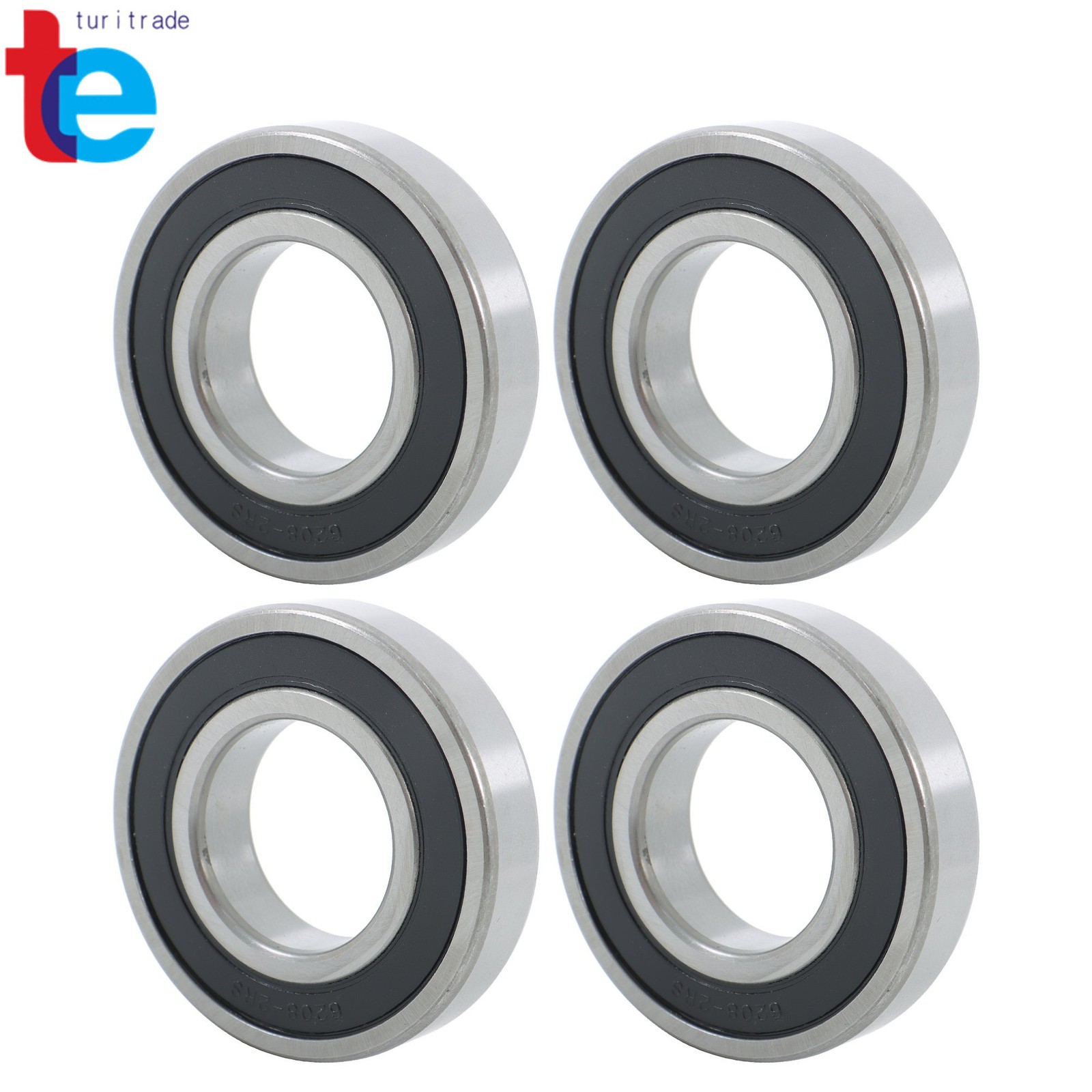 4pcs 6208-2RS Sealed Ball Bearings 40*80*18mm Double Sealed