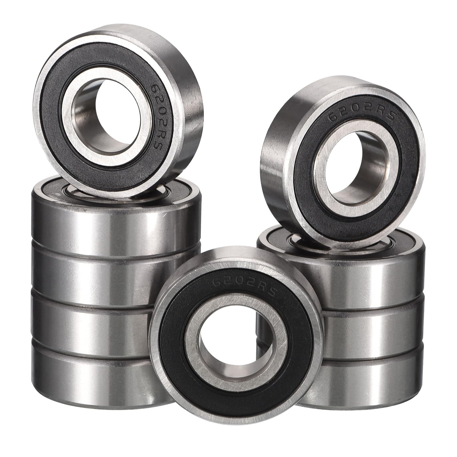 HiPicco 6202-12-2RS Deep Groove Bearings, ID 12mm x OD 35mm x Width 11mm…