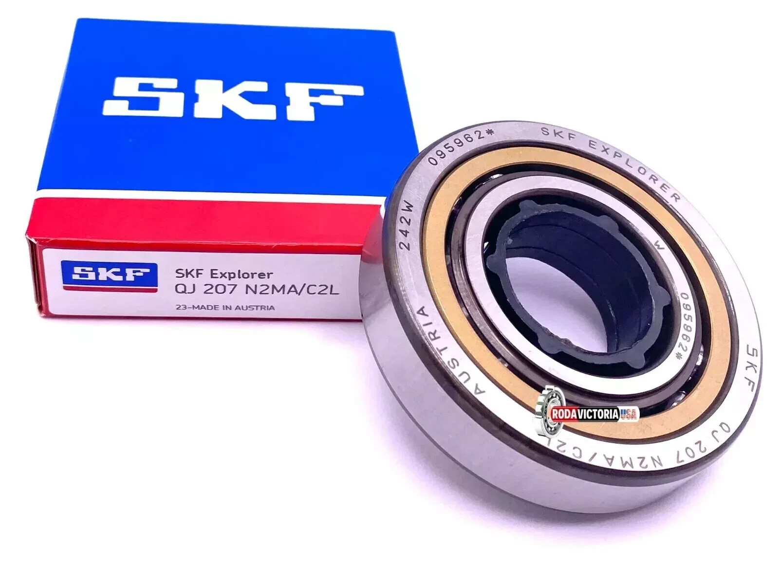 SKF QJ207 N2MA/C2L Four Point Contact Ball Bearing 35x72x17 mm