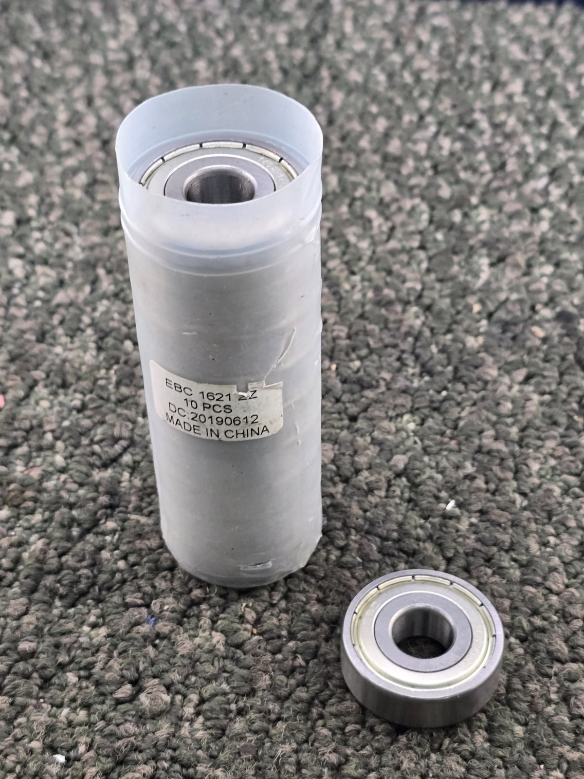 (QTY 20) EBC 1621 ZZ: Sealed Ball Bearing 1/2″ X 1-3/8″ X 7/16″