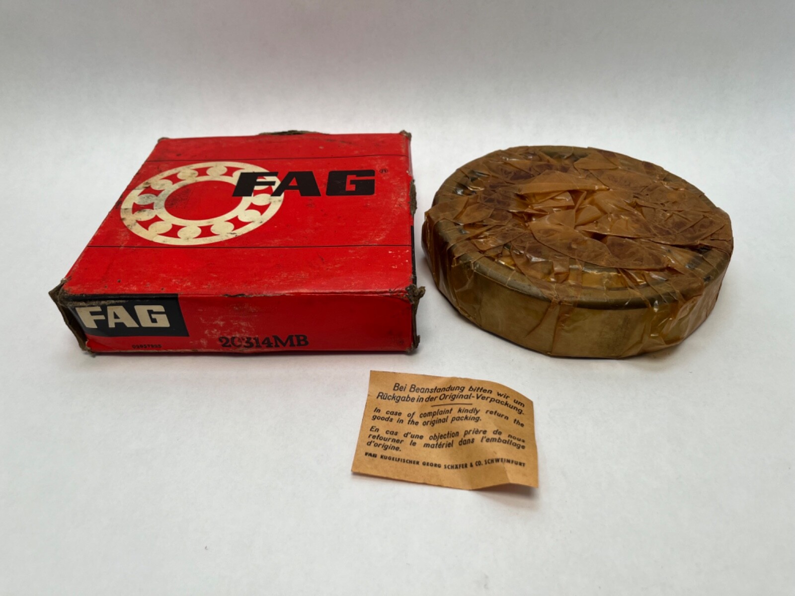 FAG 20314MB Spherical Bearing 70x150x35 mm 20314-MB Germany