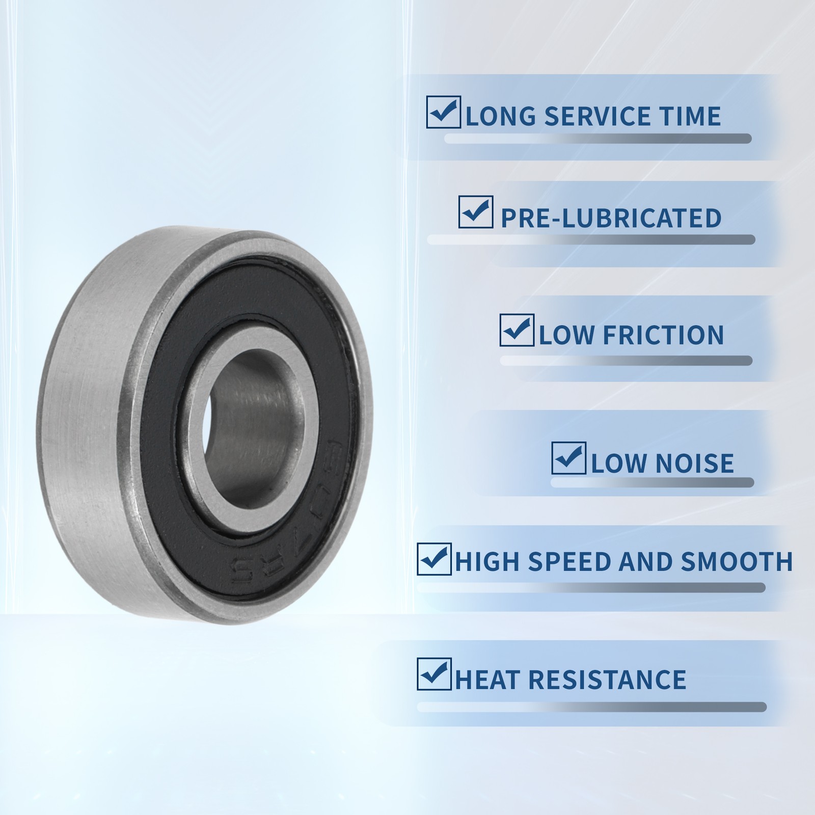 607-2rs Deep Groove Ball Bearings 7x19x6mm 1 Pc Scooter Skateboard Wheel