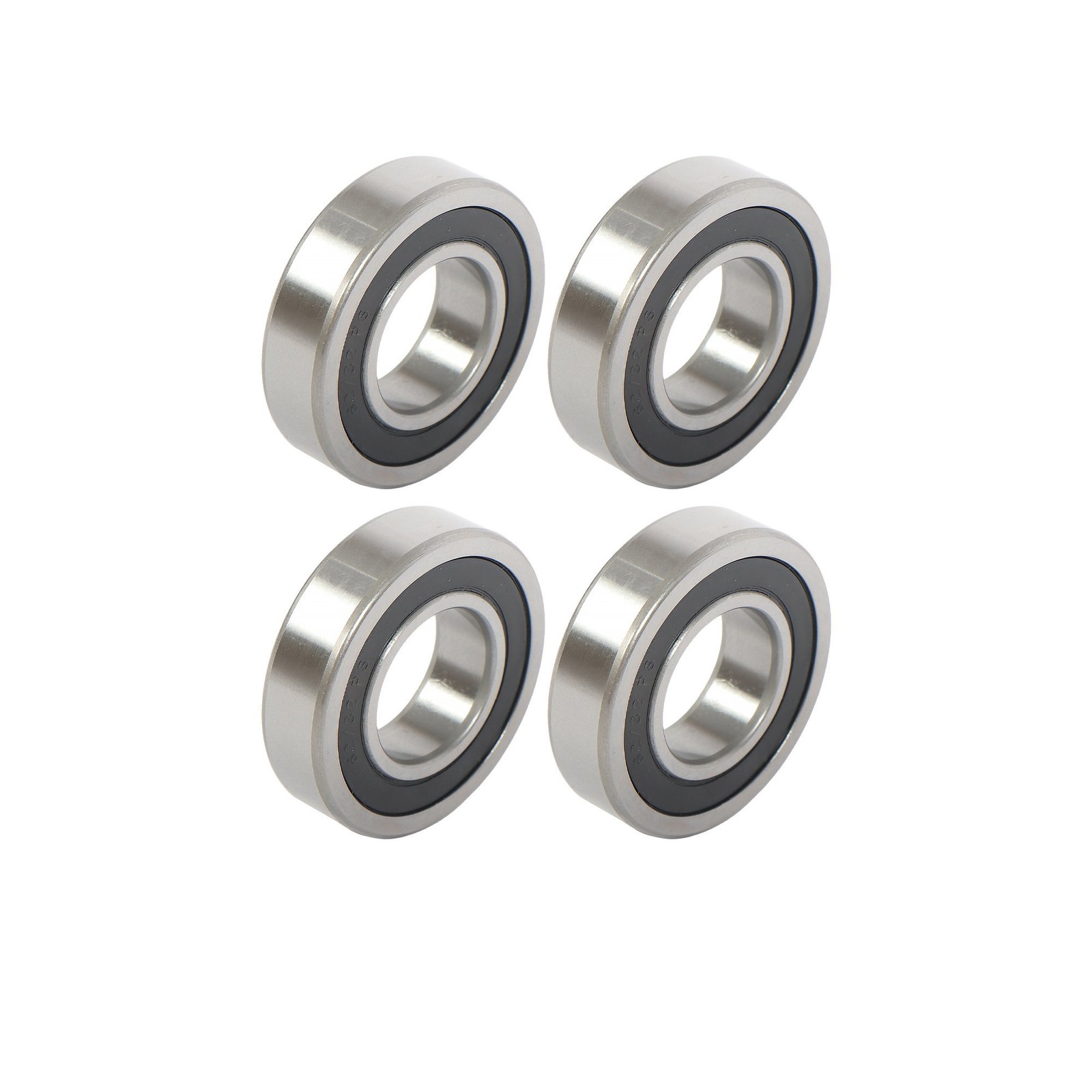 4 Pack 62/32-2RS Ball Bearings 32x65x17mm Double Rubber Sealed