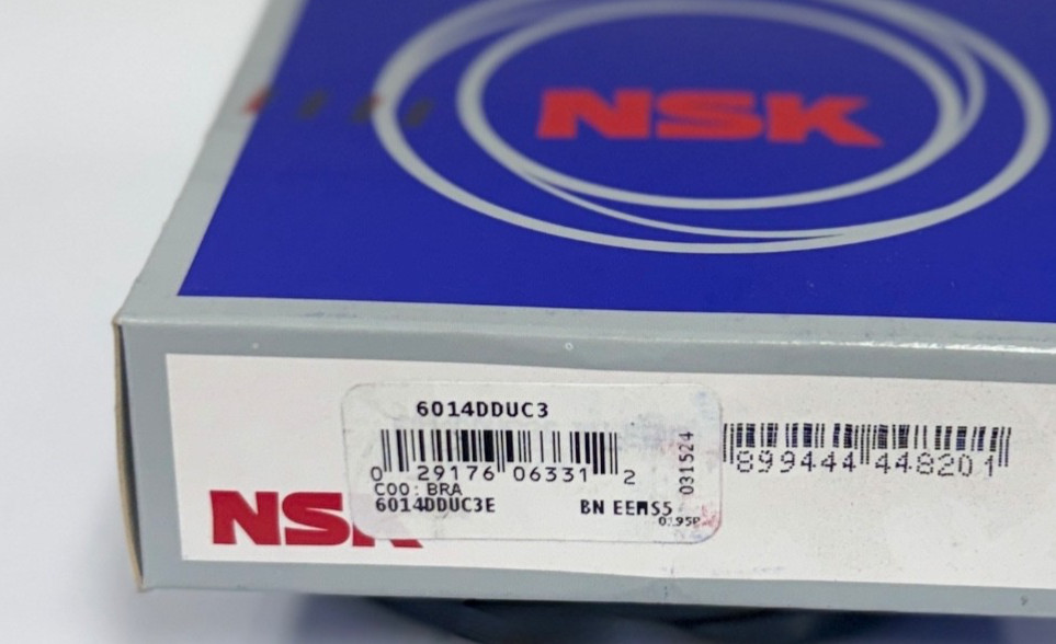 NSK 6014DDU C3 Ball Bearing Deep Groove Single Row Rubber Sealed 70×110×20mm NEW