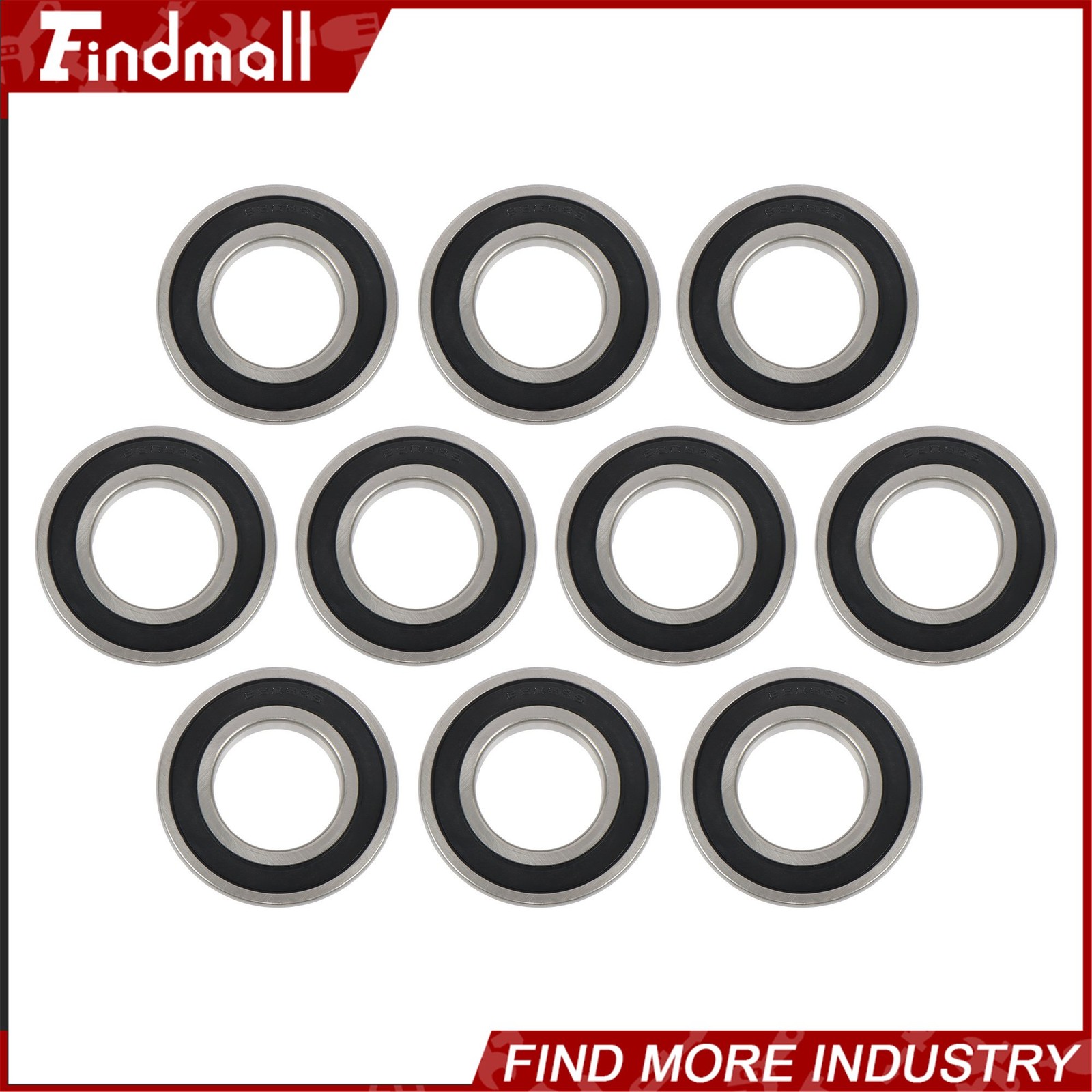 Findmall 6209-2RS Deep Groove Bearings 10 Pack 45mm x85mm x19mm Rubber Sealed