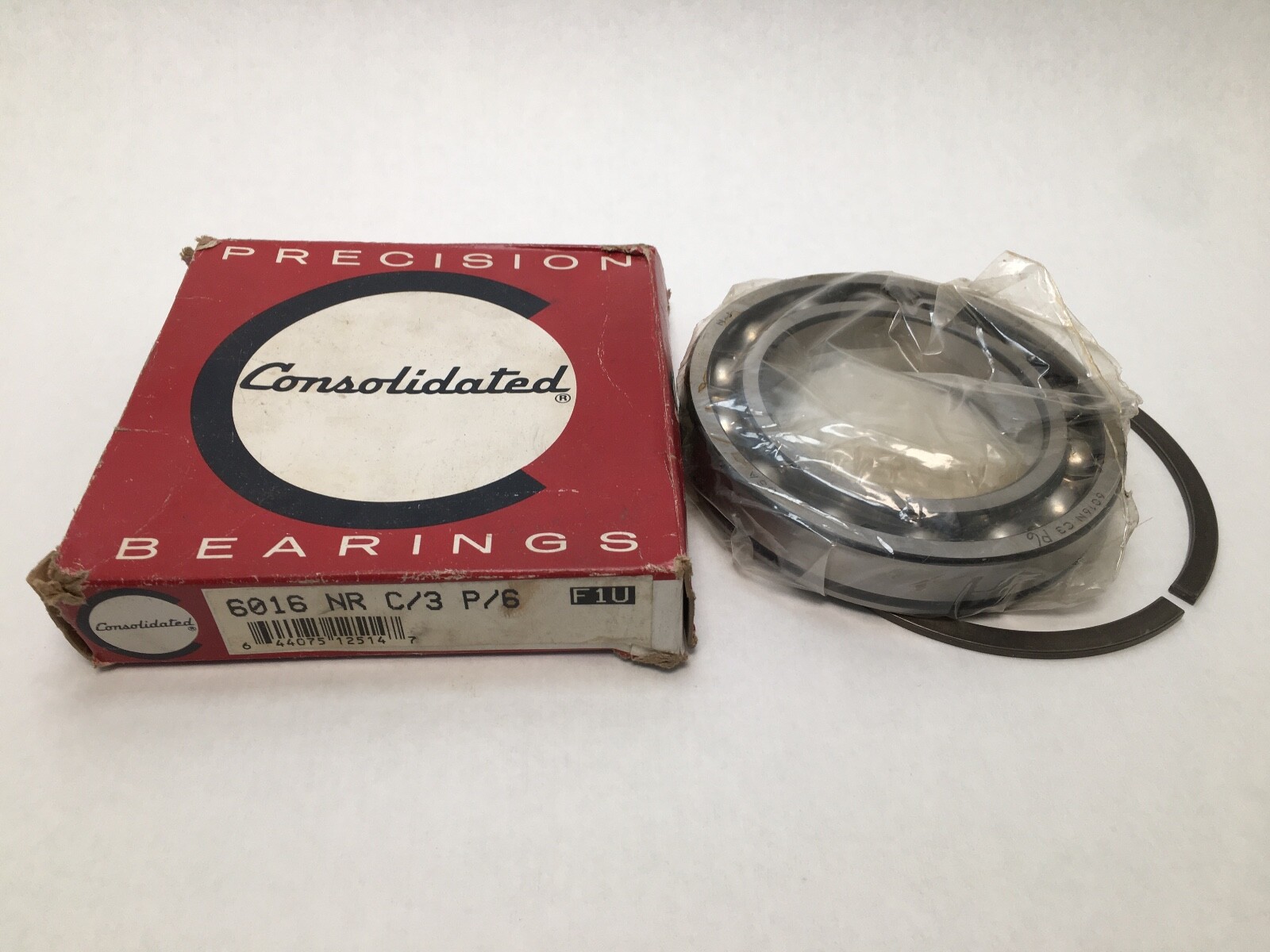 FAG 6016-NR-C3-P6 Bearing Open w/Snap Ring 80x125x22mm 6016 NR C3 P6 6016N CONS