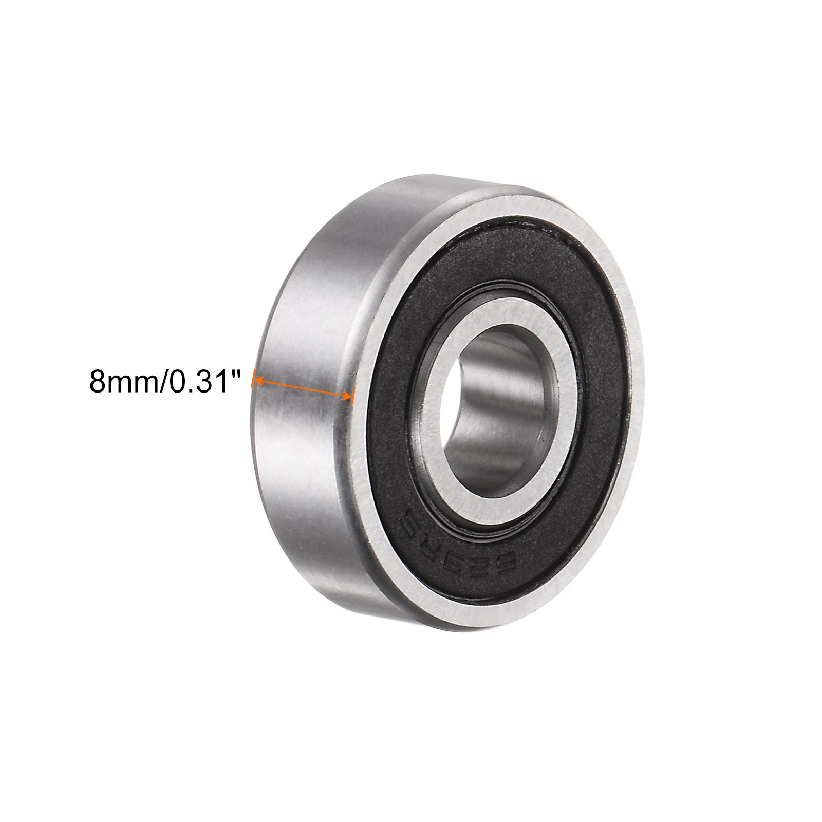 10pcs 629-2RS Deep Groove Ball Bearings, Chrome Steel Z3 Bearing 9 x 26 x 8mm