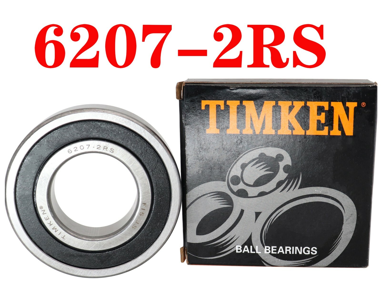 6207-2RS TIMKEN 35X72X17 Double Rubber Seal Deep Groove Ball Bearings