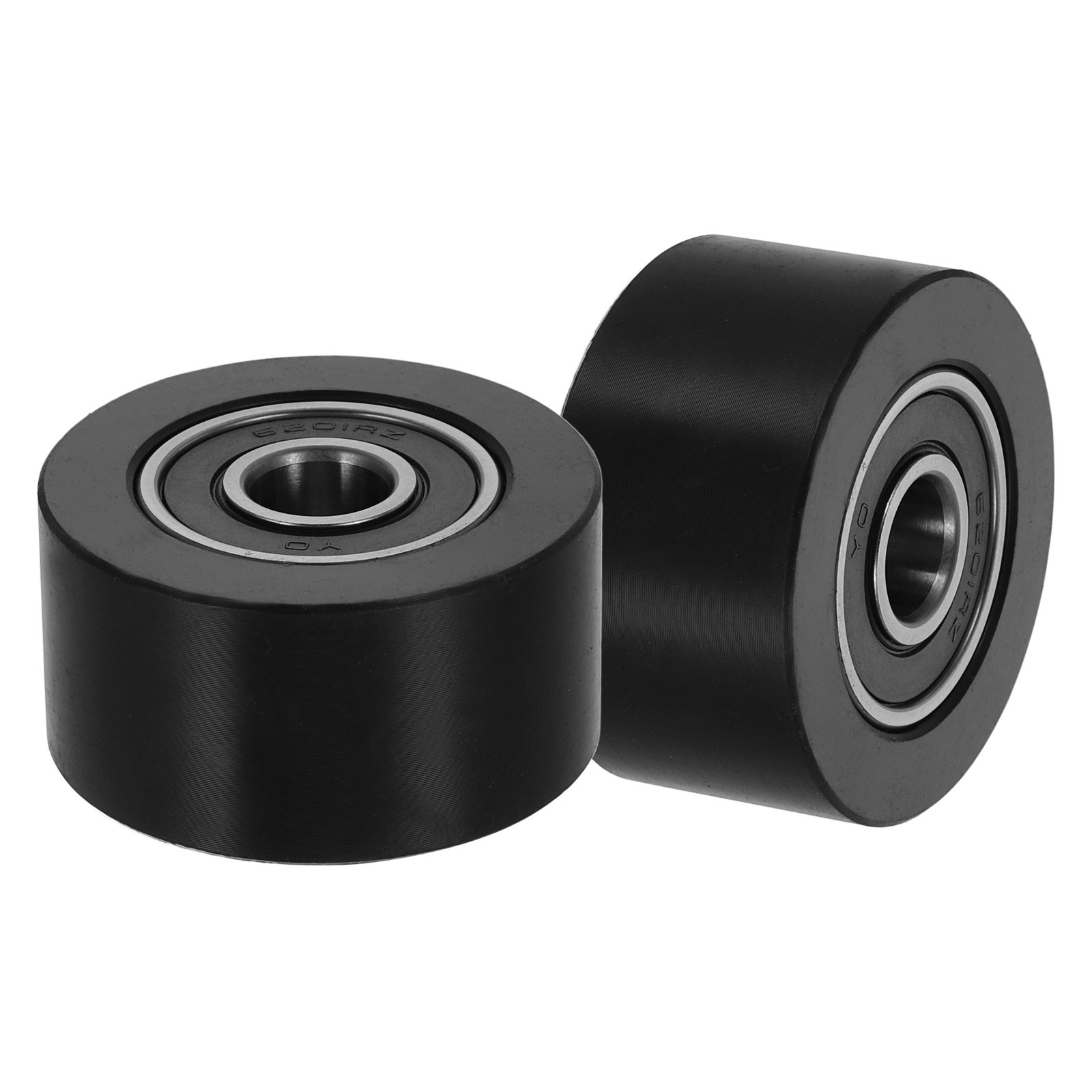 2Pcs Plastic Roller Wheel with Bearing, 15/32″x1-7/8″x63/64″ Bearing Pulley