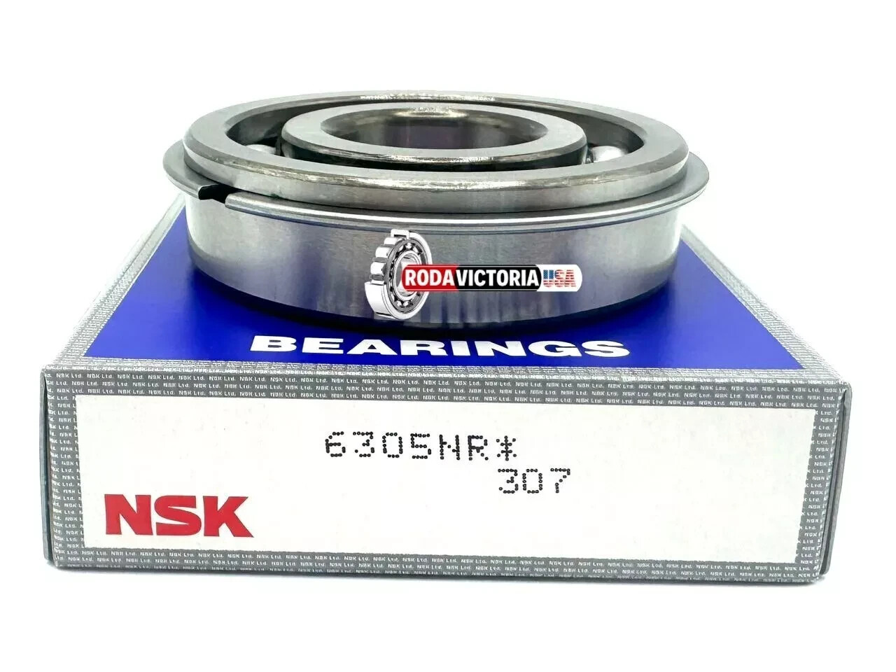 NSK JAPAN 6305 NR BALL BEARING, OPEN, NO SEALS + SNAP RING 25x62x17 mm