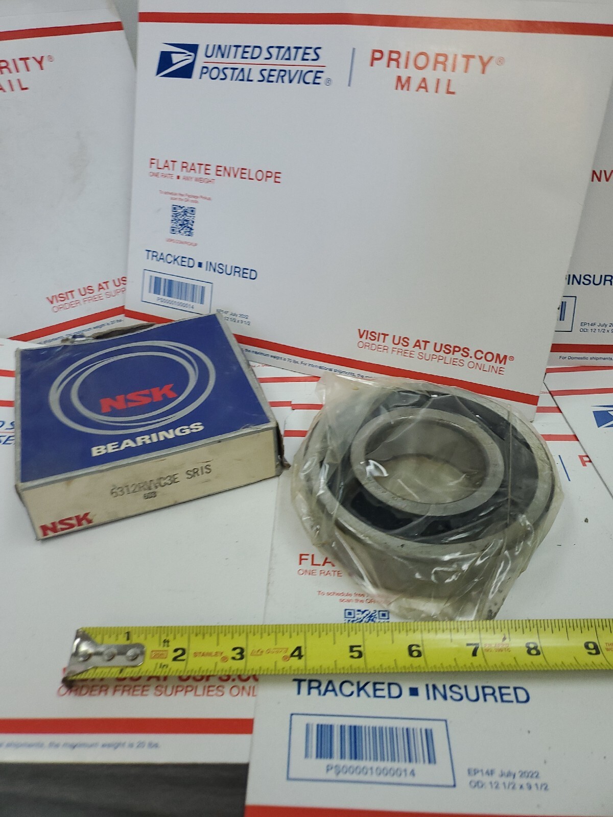 NSK 6312RVVC3E Bearing Rubber Seals 60x130x31 mm 6312 R VV 2RS C3 E 6312RS Japan