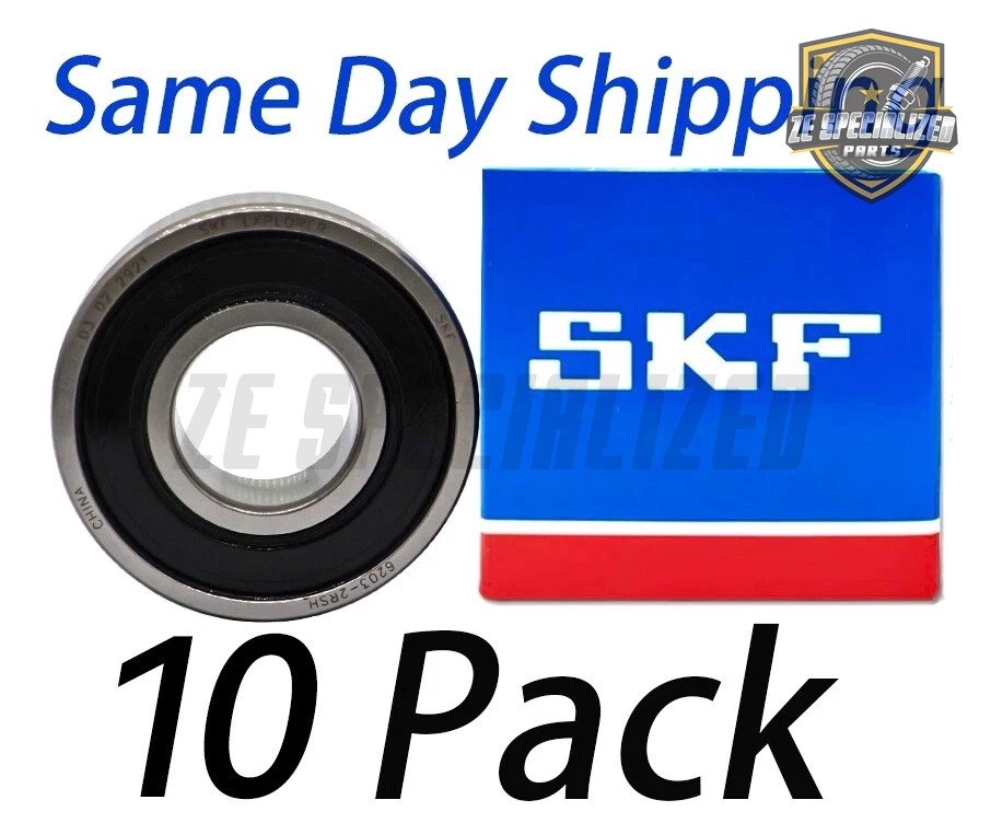 NEW 10 (Pack) 6203-2RSH C3 SKF 2 Shield Rubber Ball Bearing 17x40x12mm