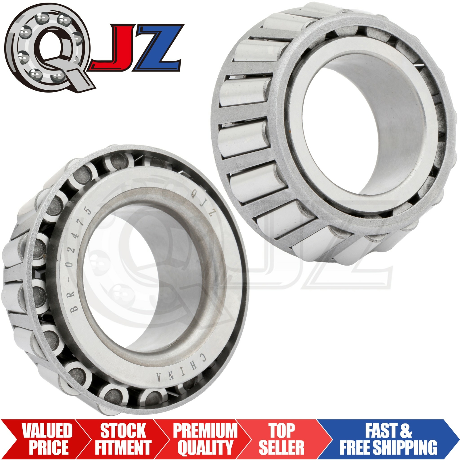 [(Qty.2)] 02475 Tapered Roller Bearing Cone Replacement [1.25in ID x 0.875in W]