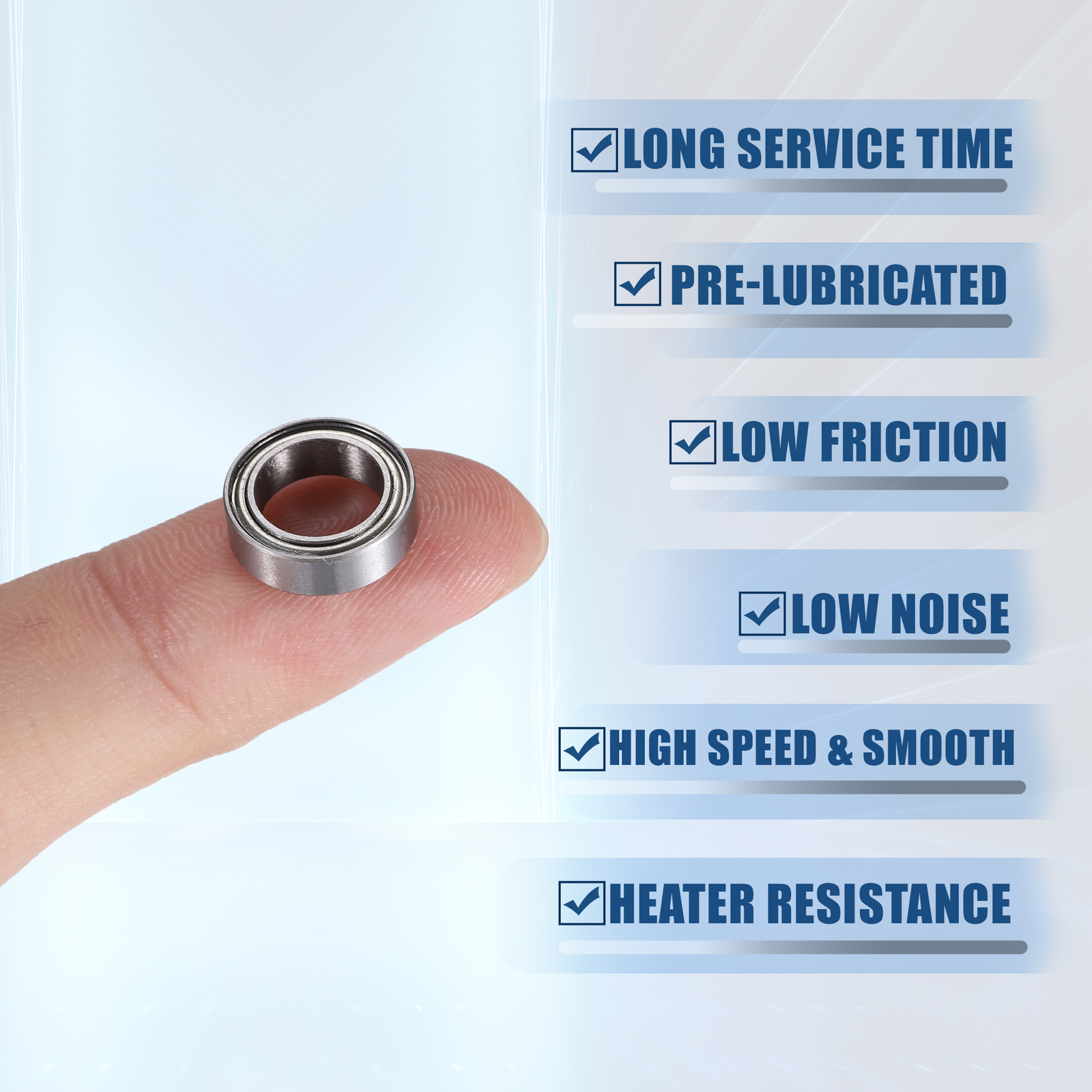 8x12x3.5mm Double Metal Shield Single Row Deep Groove Ball Bearings Item of 20