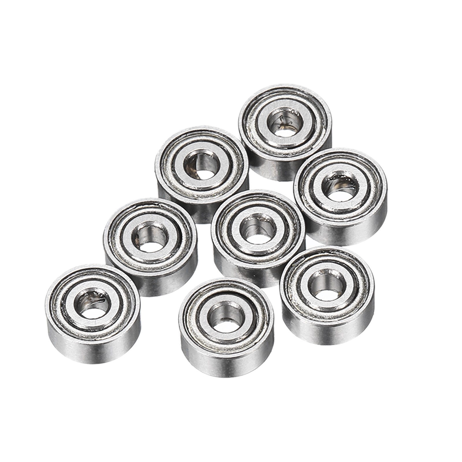 8Pcs MR62ZZ Deep Groove Ball Bearings, 2mm ID 6mm OD 2.5mm Width Bearing