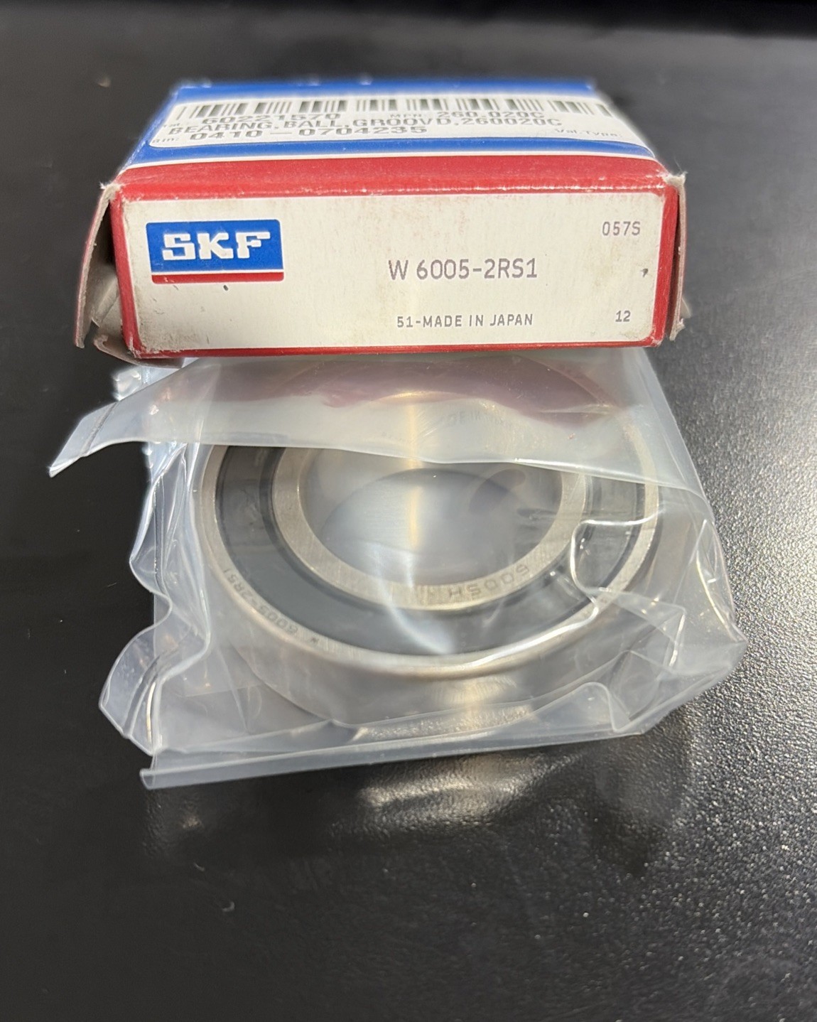 SKF Bearing W6005-2RS1 25mm ID 47mm OD Stainless Steel Deep Groove *Sealed*
