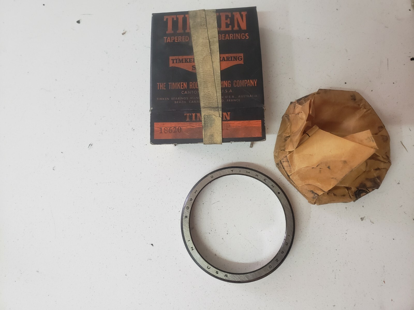 NOS Timken 18620 Bearing Race MADE IN USA