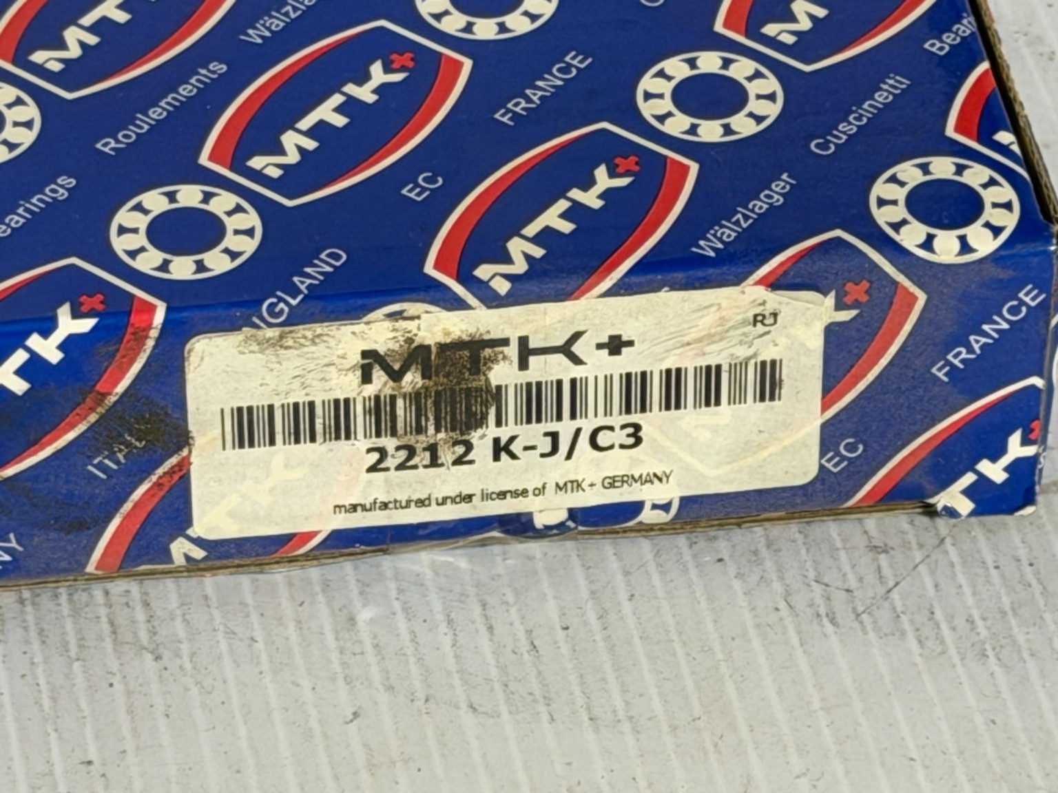MTK+ 2212 K-JC3 Self Aligning Ball Bearing Tapered Bore New Open Box