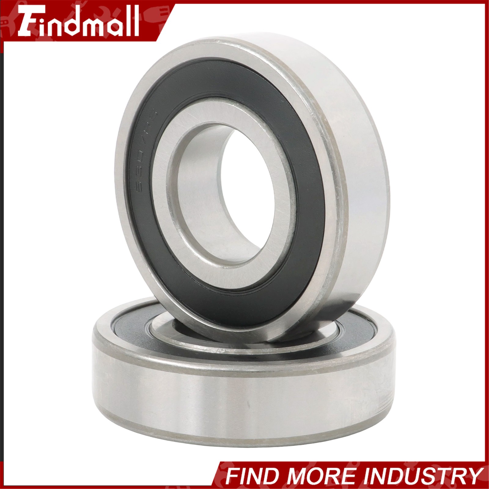Findmall 6307-2RS Bearings 2 Pack 35x80x21mm Premium Rubber Seal Low Noise