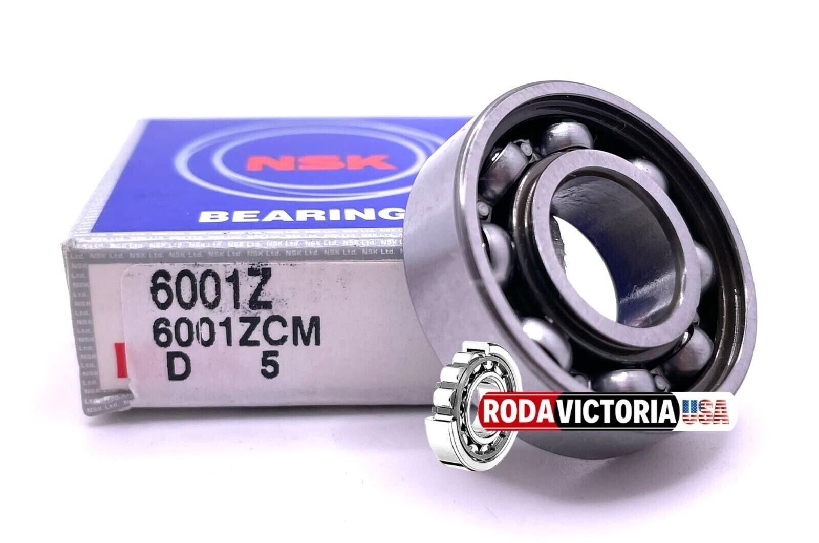 NSK 6001 Z CM Bearing Metal Seal, OPEN ONE SIDE 12x28x8 mm