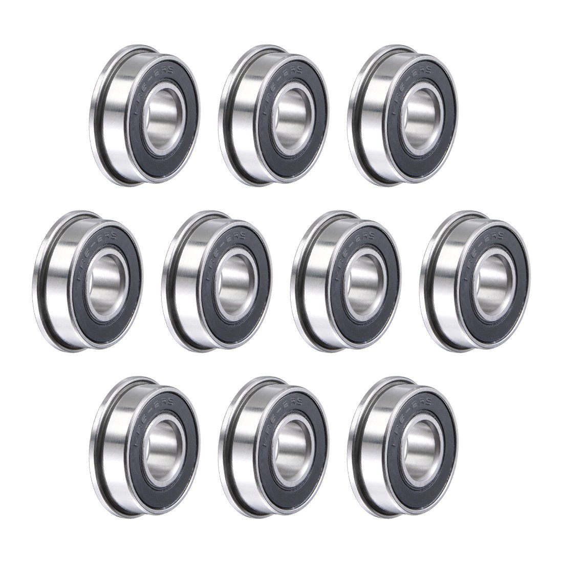 10pcs FR6-2RS Flange Ball Bearing Sealed Chrome Steel Bearings 3/8″x 7/8″x 9/32″