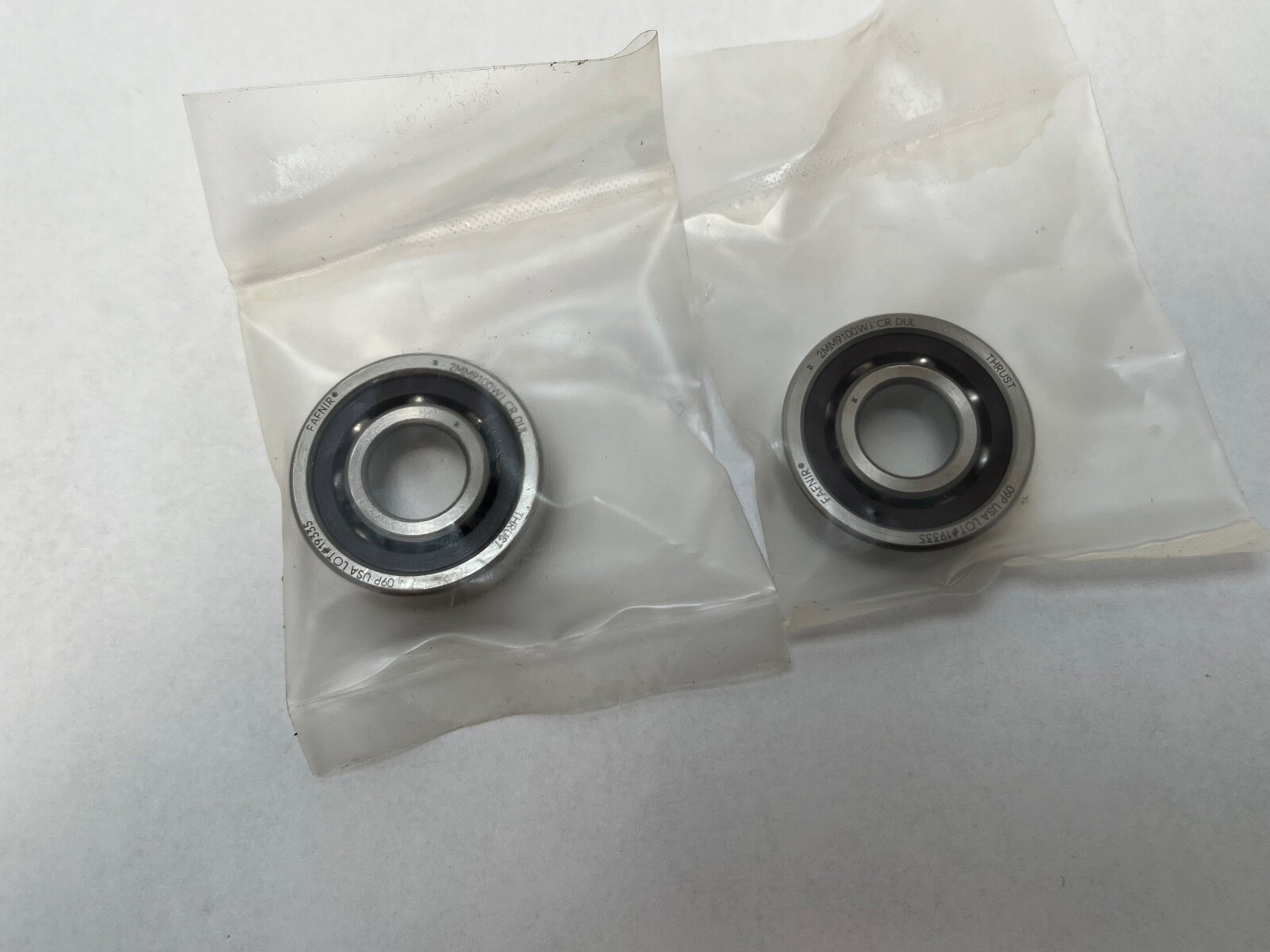 Fafnir 2MM9100WI-DUL Bearing 10x16x8 mm 7000-C 2MM-9100-WI-CR-DUL USA 2 Pcs