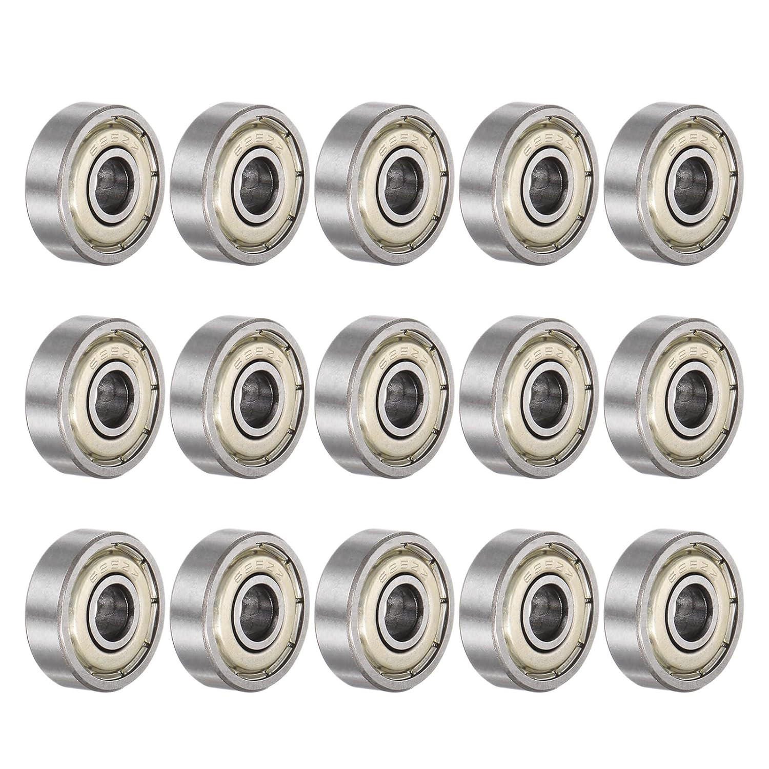15Pcs 625ZZ Deep Groove Ball Bearings 5X16X5Mm Carbon Steel Double Shielded