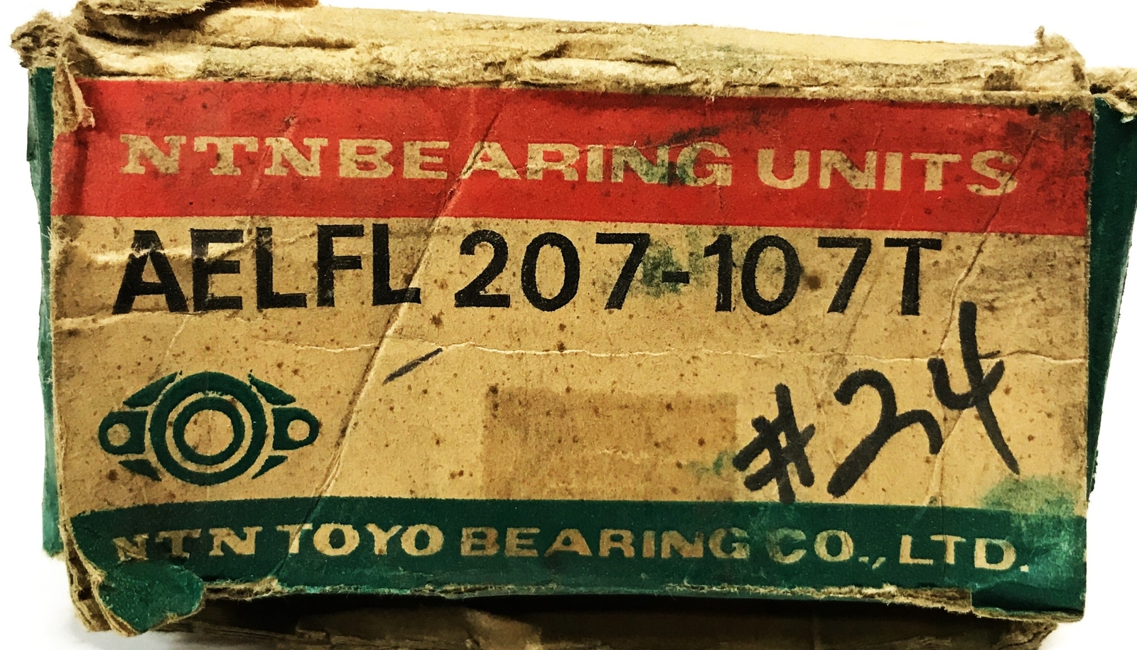 NTN Flanged Ball Bearing Housing Unit AELFL207-107T NOS